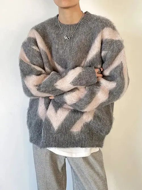 Aran Isles Knitwear × Japanese Brand Luxury Knitted Striped Sweater Size US XL / EU 56 / 4 - 1 Thumbnail