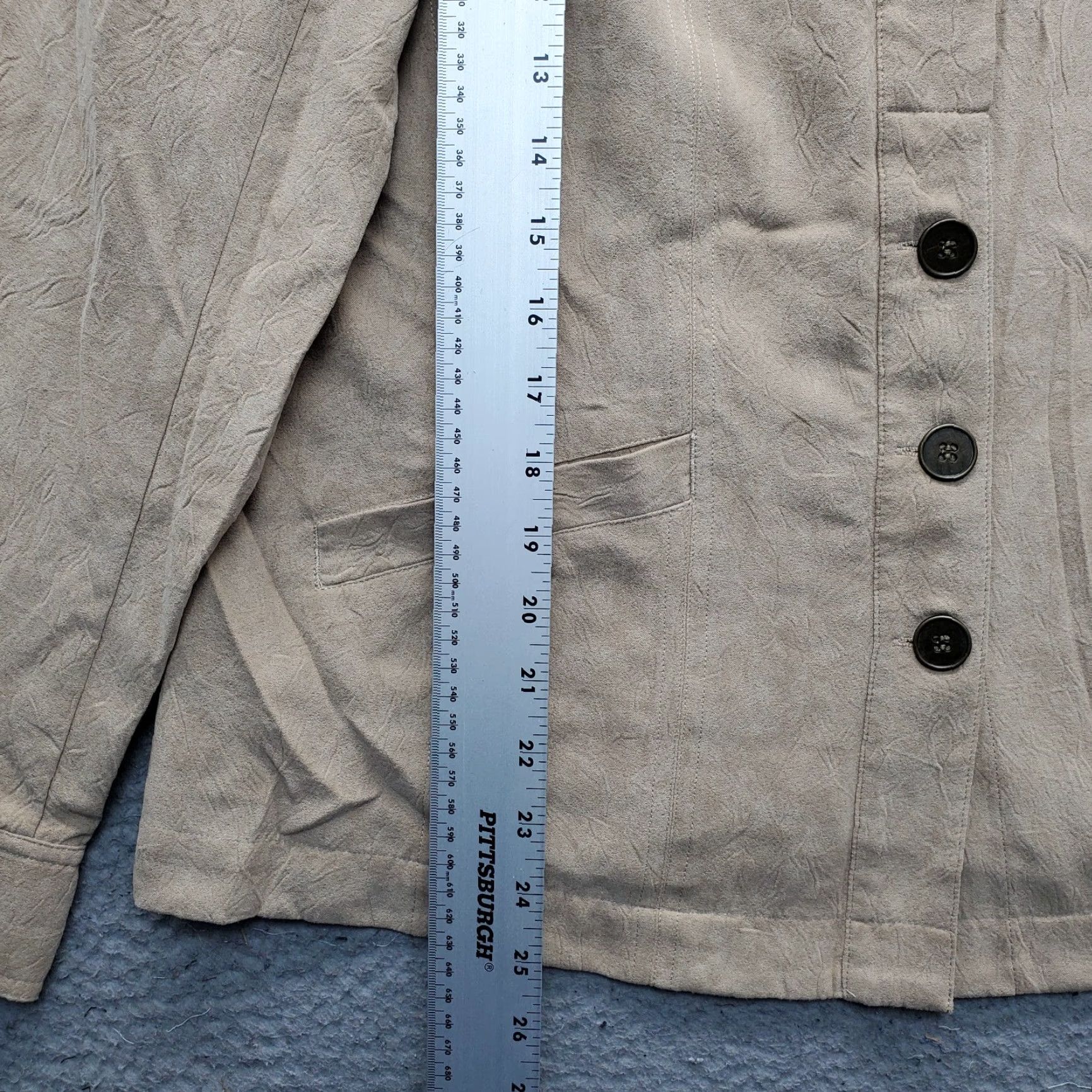 Vintage Chico's Jacket Womens Tan Lightweight Long Sleeve Collared Button Front - Size Womens Size: 2 - Brown - Jacket Size XS / US 0-2 / IT 36-38 - 3 Thumbnail