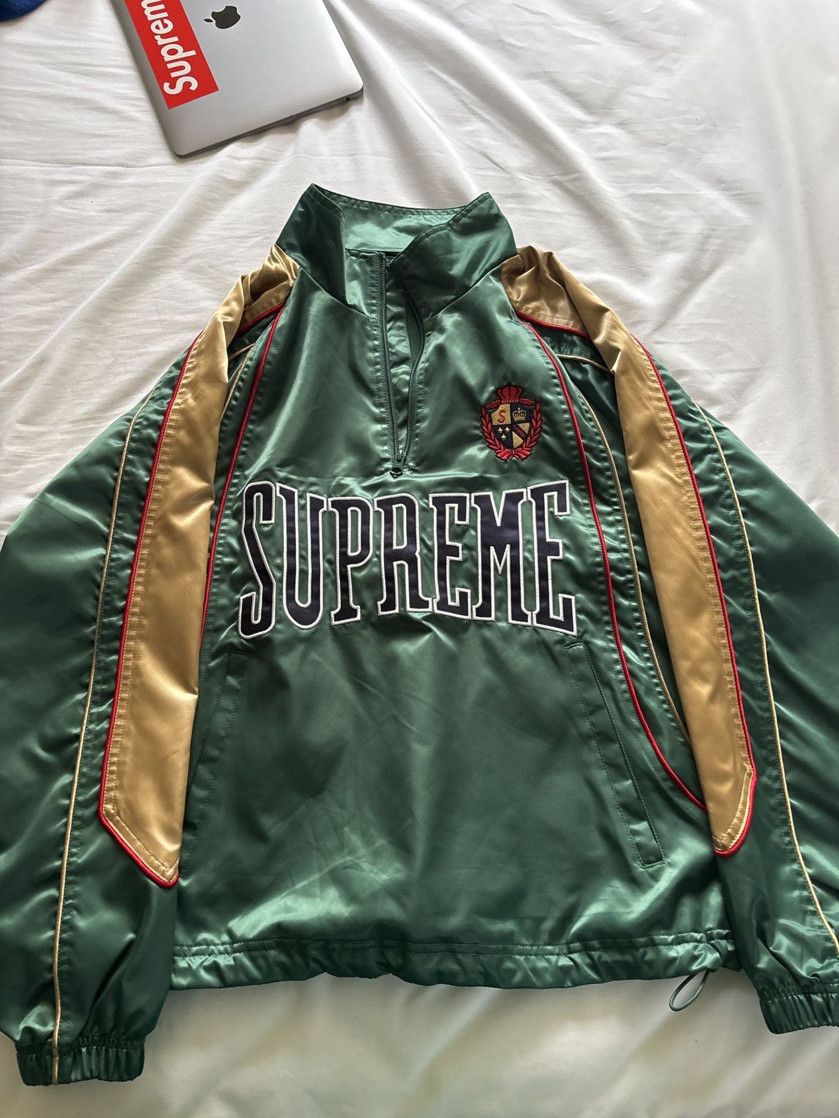 Supreme Supreme Satin Piping Pullover "Green" Jacket Size US S / EU 44-46 / 1 - 3 Thumbnail
