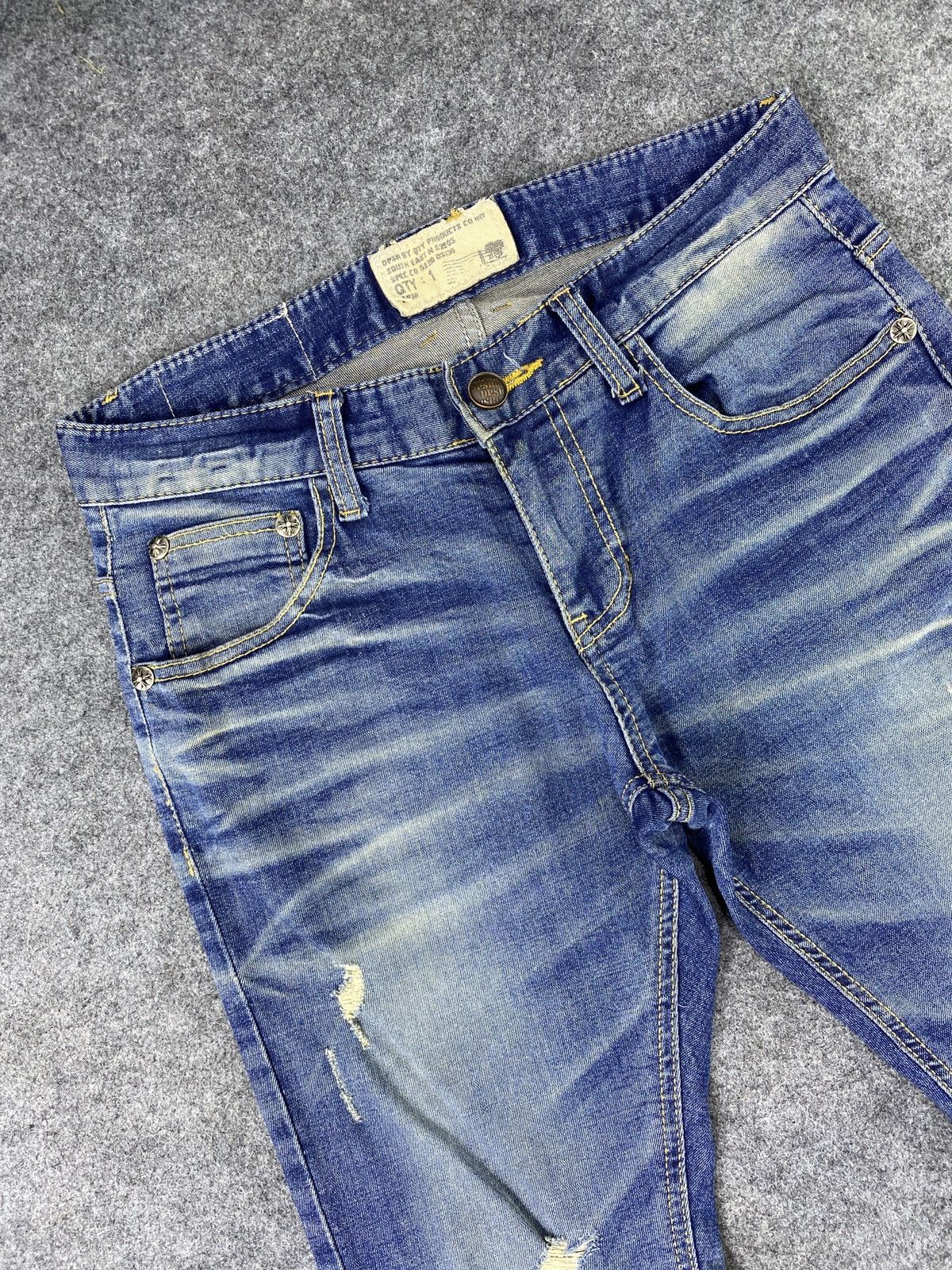 Japanese Brand Japanese Brand DPSR Distressed Blue Wash Denim - J1080 Size US 32 / EU 48 - 3 Thumbnail