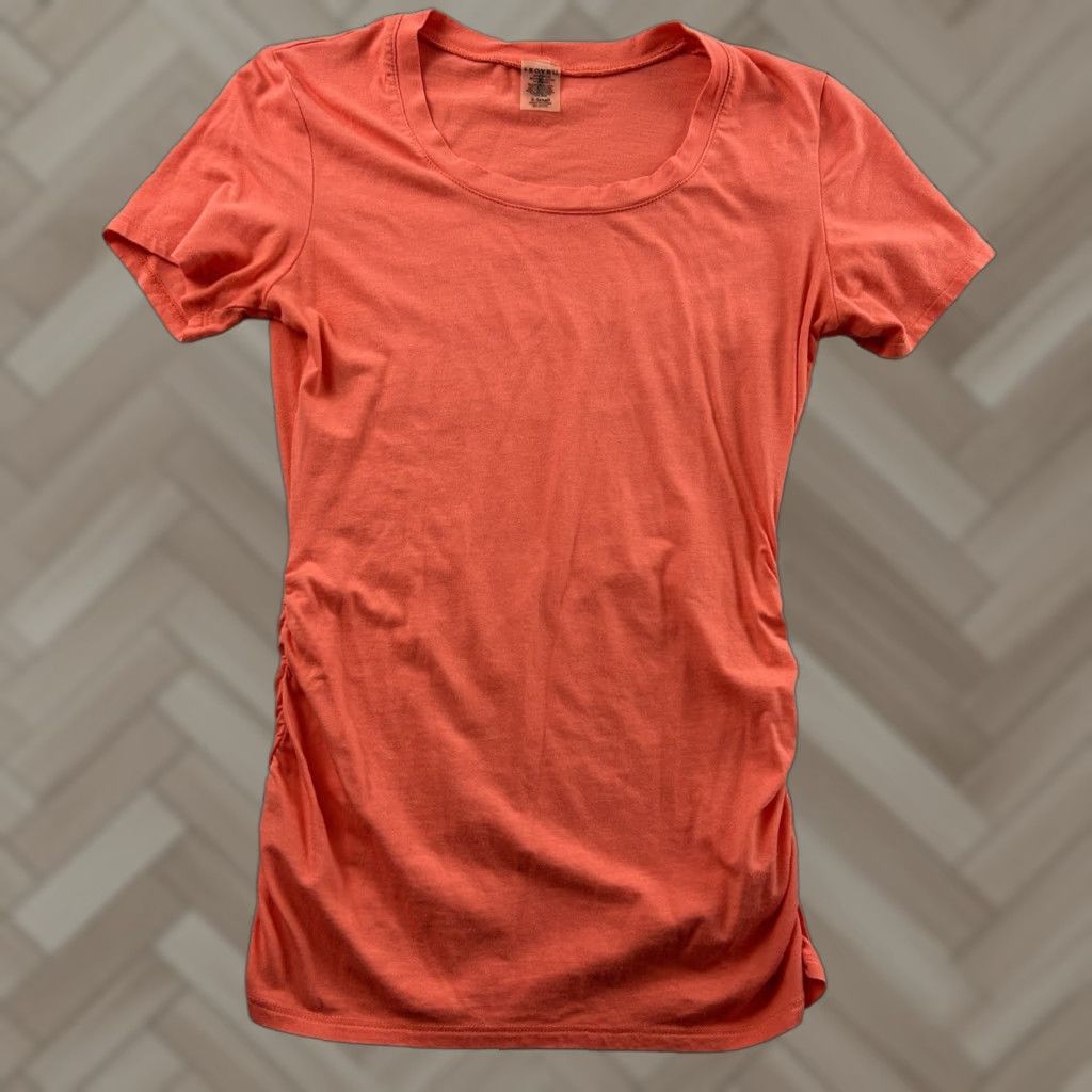 Vintage Soybu Short Sleeve T-Shirt Women's XS Salmon Peach Shirt Womens XS Orange Solid Activewear Size XS / US 0-2 / IT 36-38 - 1 Thumbnail