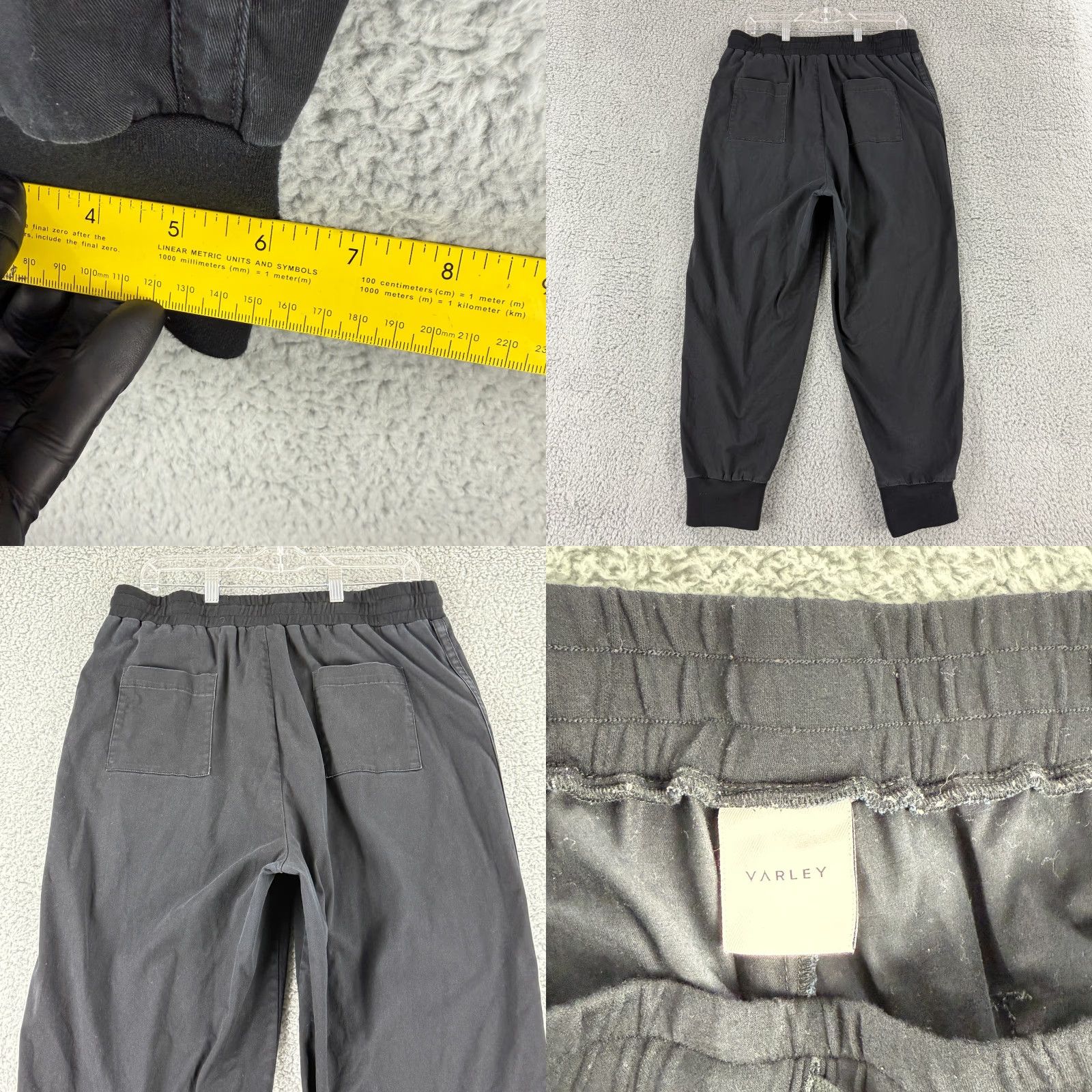 Varley Varley Celita Jogger Pants Womens XL Black Soft Cotton Twill Pull On Grym Size 40" / US 18 - 9 Thumbnail