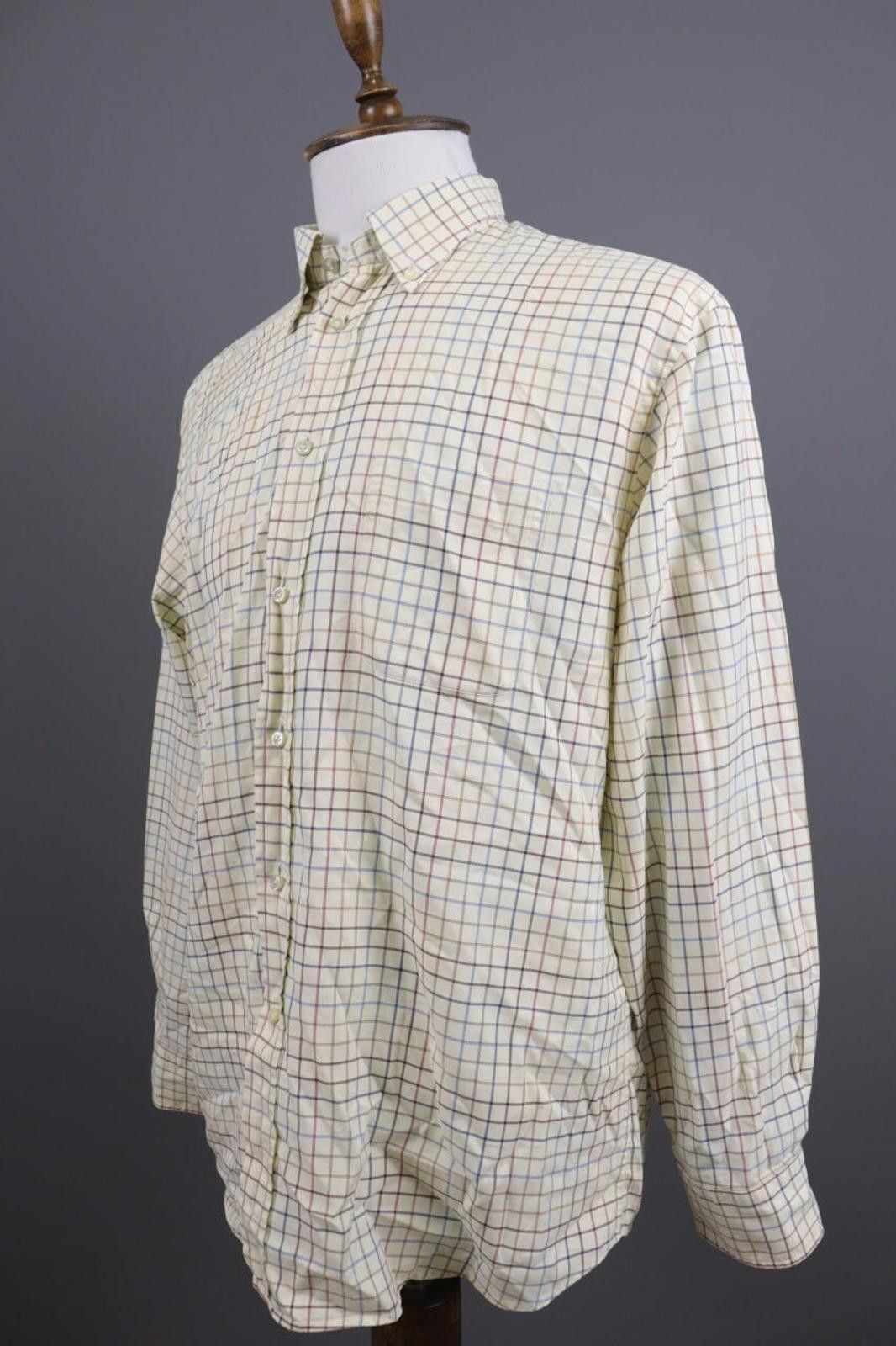 Designer Van Laack Royal Beige Check Shirt Size 44 / 17.5 Size US M / EU 48-50 / 2 - 5 Thumbnail