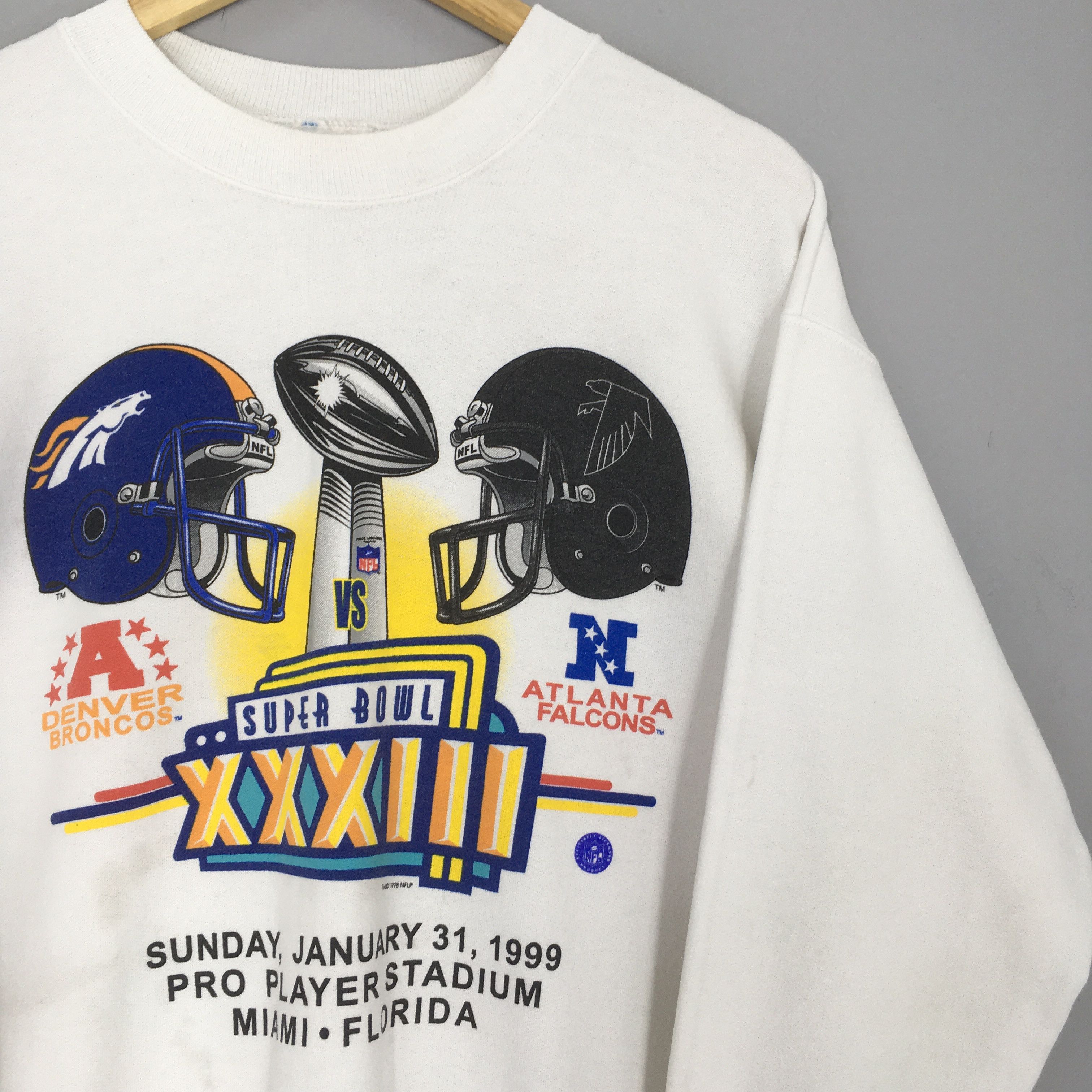 NFL × Vintage VINTAGE SUPERBOWL XXXII BRONCOS vs FALCONS SWEATSHIRT Size US M / EU 48-50 / 2 - 2 Thumbnail