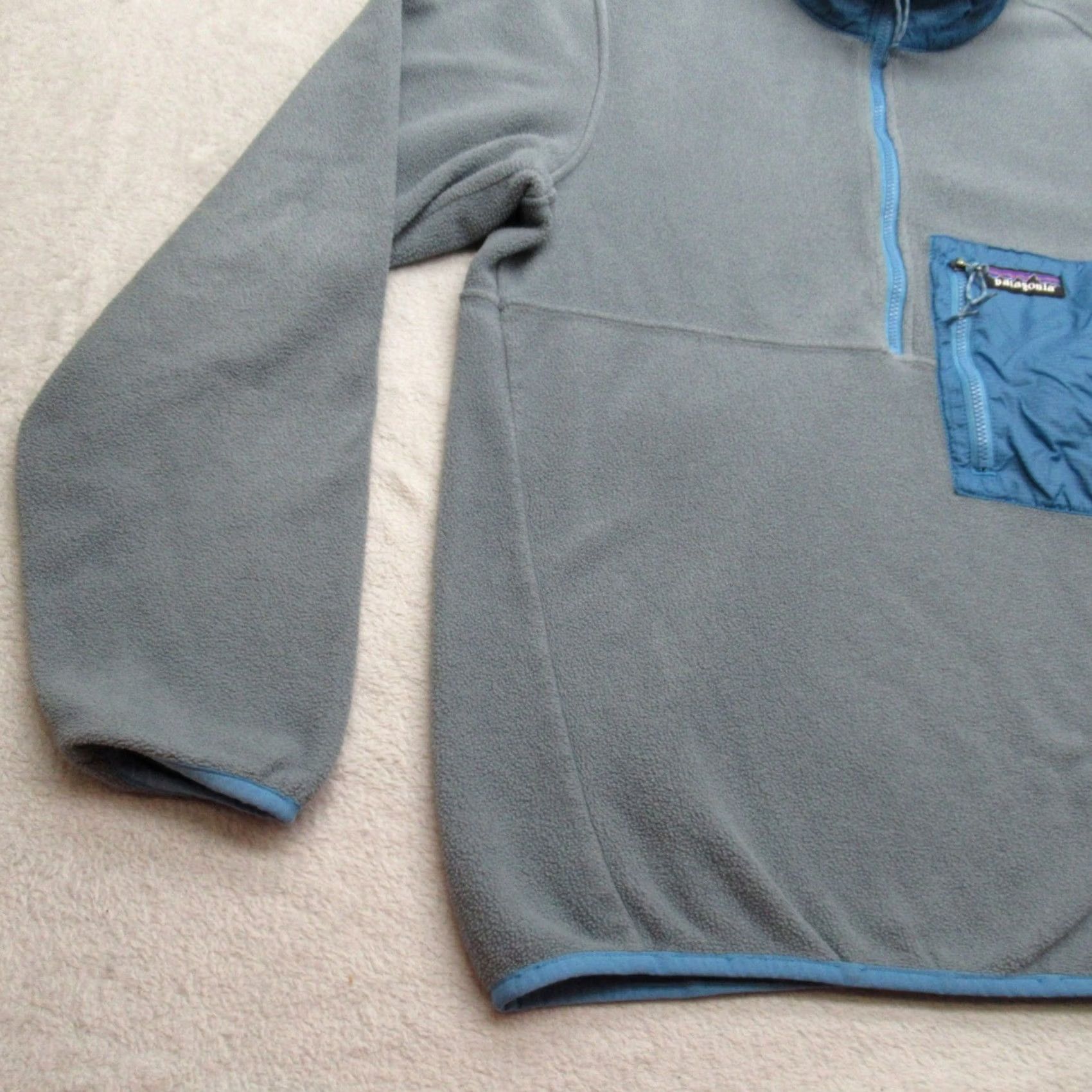 Patagonia Patagonia Jacket Mens Small Blue Pocket Microdini 1/2 Zip Fleece Pullover Soft Size US S / EU 44-46 / 1 - 7 Thumbnail