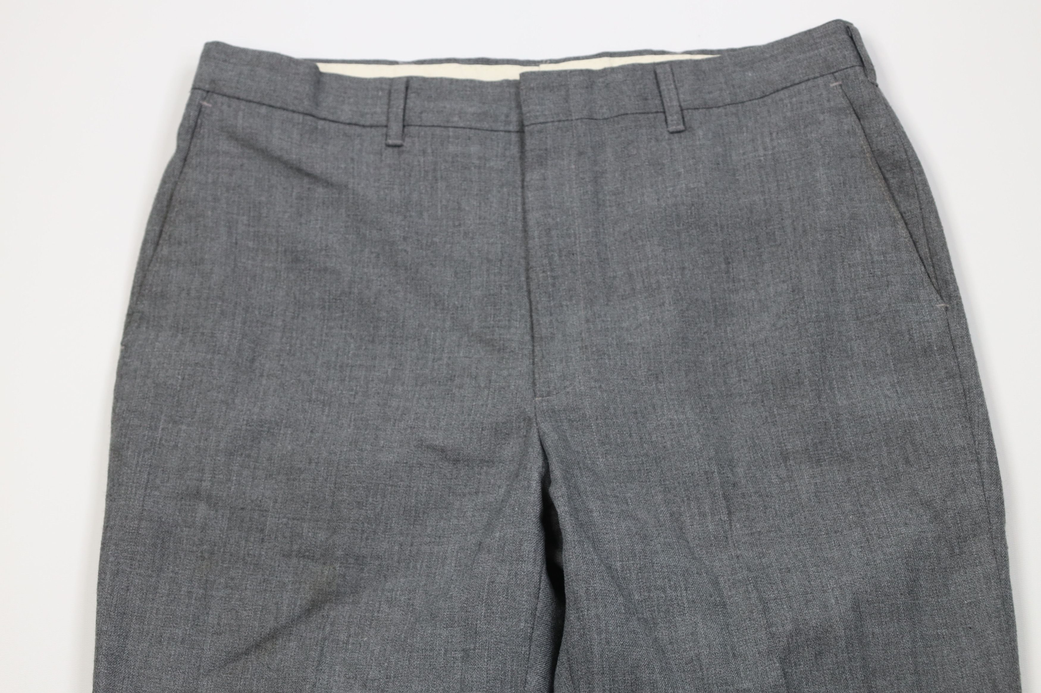 Vintage Vintage 70s Streetwear Knit Wide Leg Chino Pants Gray USA Size US 32 / EU 48 - 2 Thumbnail