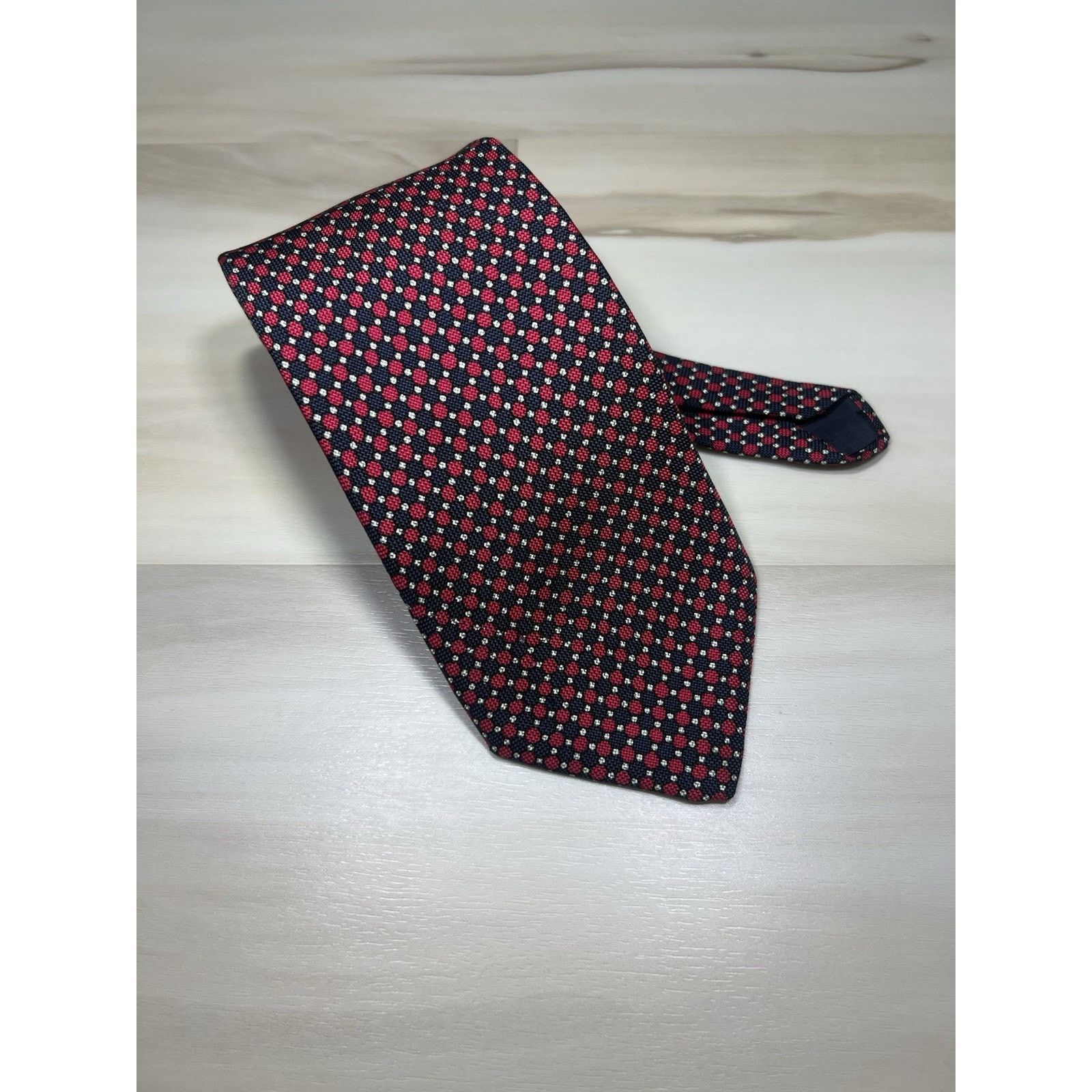 Brooks Brothers Brooks Brothers Makers All Silk NeckTie Geometric Dots Red Size ONE SIZE - 1 Thumbnail