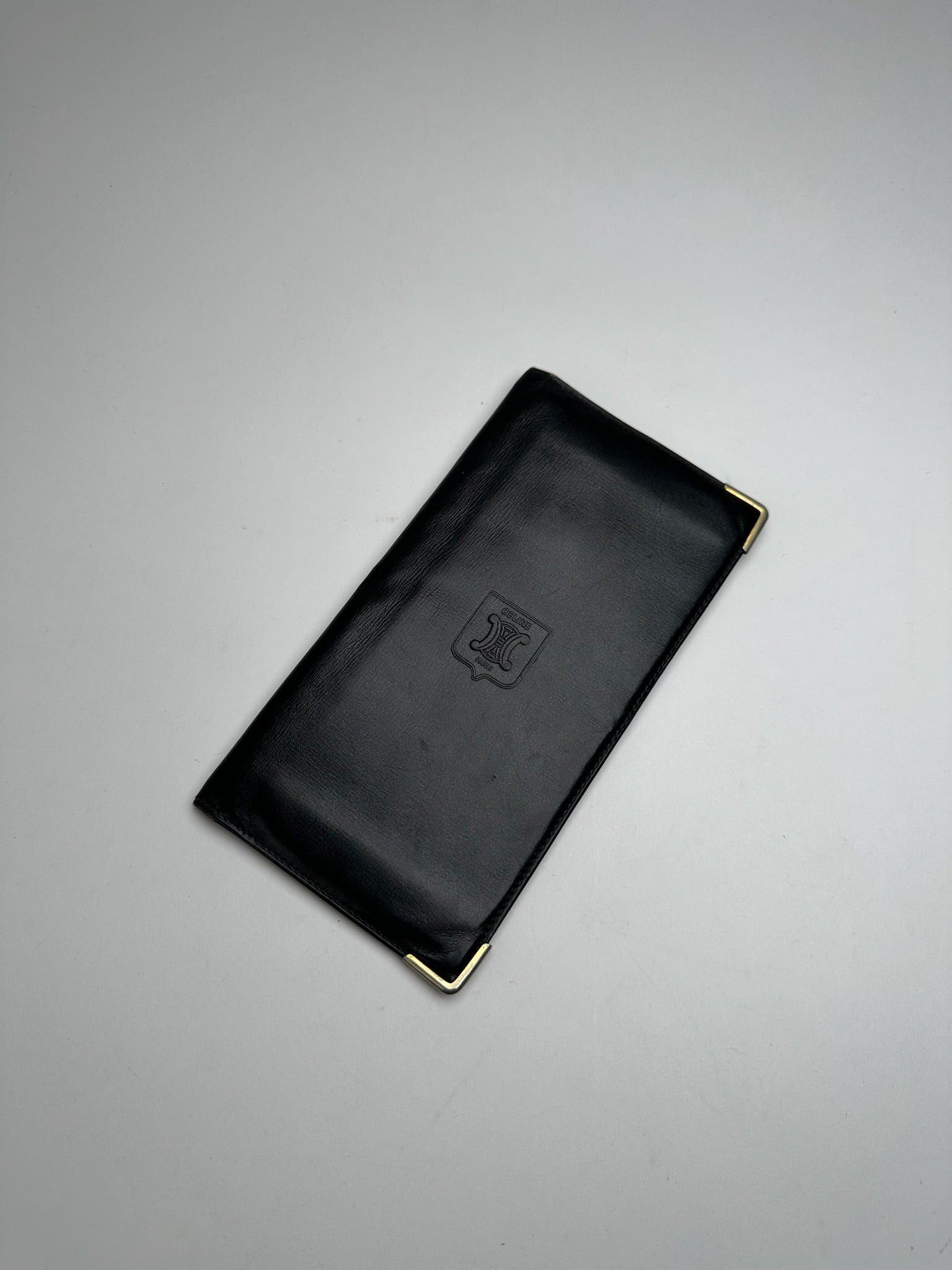 Celine Vintage Paris Leather ID Holder black Size ONE SIZE - 1 Thumbnail
