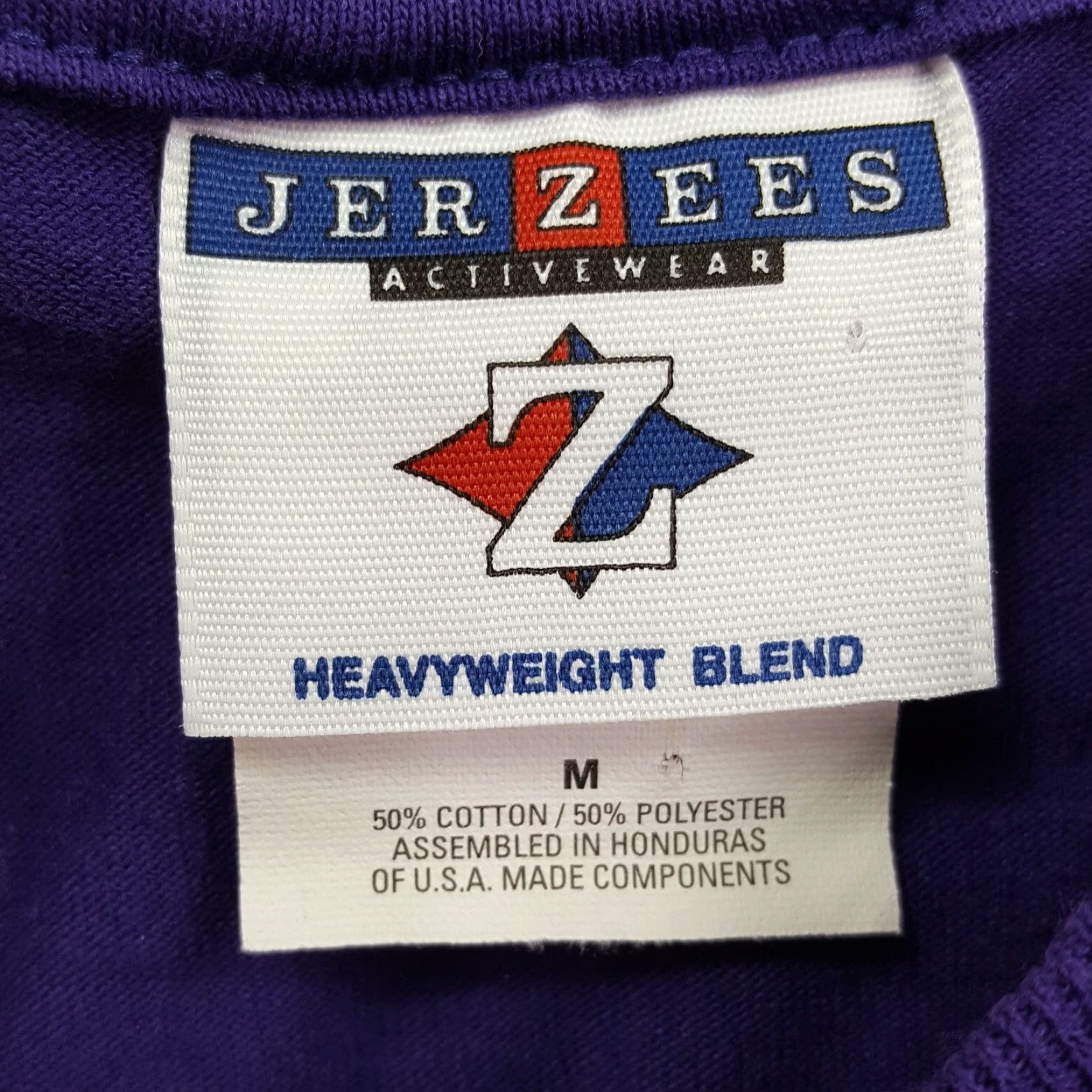 Jerzees VINTAGE JERZEES T-Shirt Men Flower Garden Butterfly Nature Puff Print 90s Retro Purple M Size US M / EU 48-50 / 2 - 7 Thumbnail