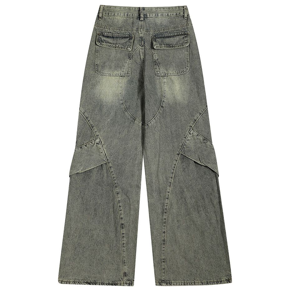 Japanese Brand × Jean Vintage Baggy Jeans Patchwork Designer Size US 33 - 4 Thumbnail