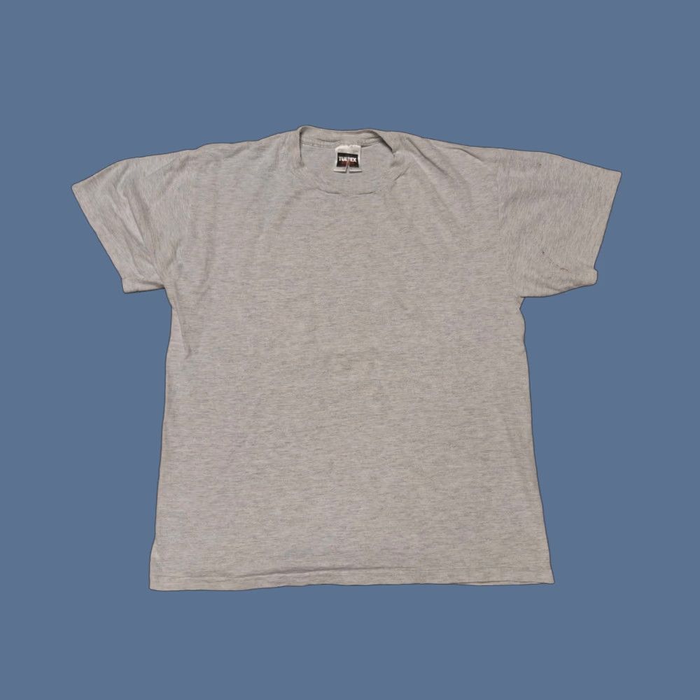 Russell Athletic VINTAGE Tultex Gray Single Stitch Blank T Shirt L USA 90s Plain Mens L Gray 90s Tultex Shirt Size US L / EU 52-54 / 3 - 1 Thumbnail