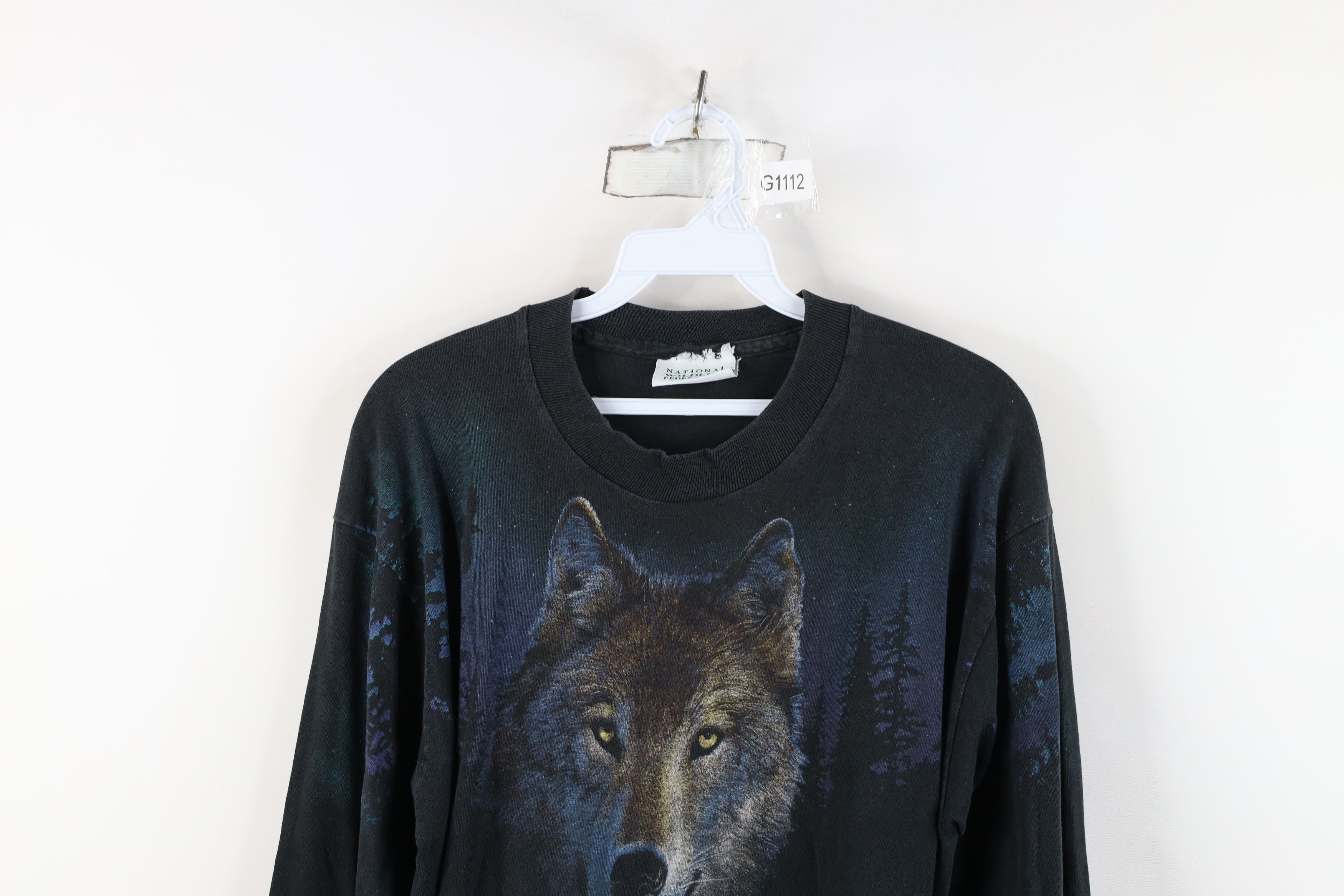 Vintage Vintage 90s Streetwear All Over Print Long Sleeve T-Shirt Size US M / EU 48-50 / 2 - 2 Thumbnail
