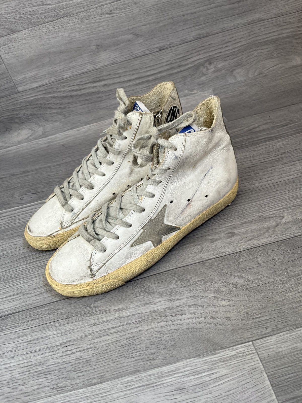 Golden Goose Golden goose francy hi-top distressed sneakers sz 40 Size US 10 / IT 40 - 1 Thumbnail
