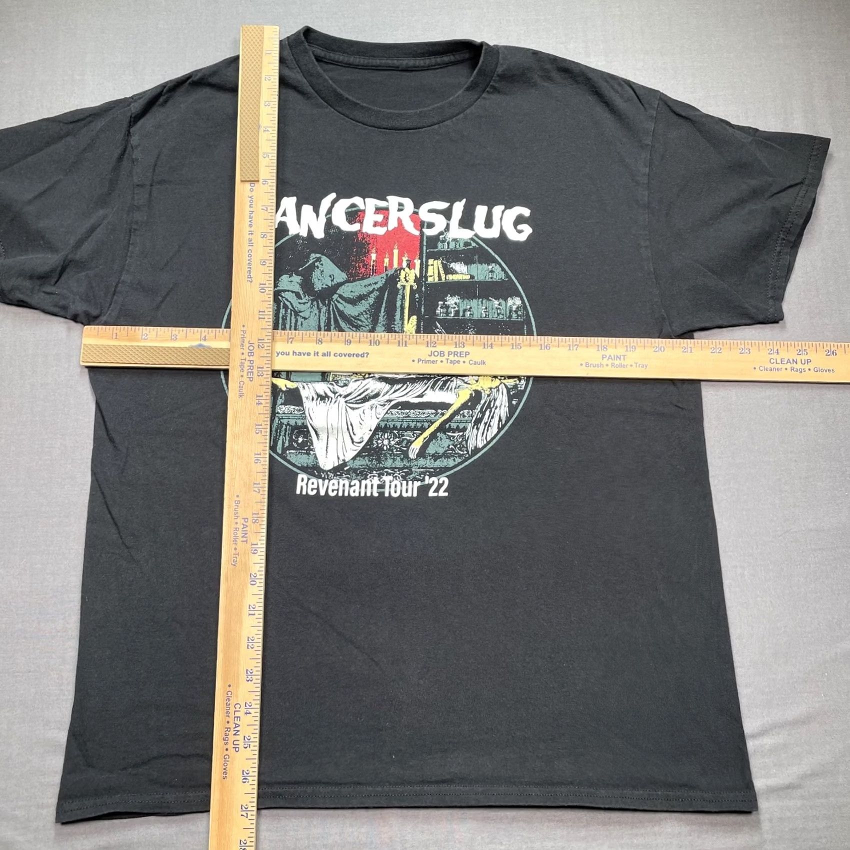 Vintage Cancerslug Shirt Mens XL Black Revenant Tour '22 Horror Graphic Band T-Shirt Size US L / EU 52-54 / 3 - 3 Thumbnail