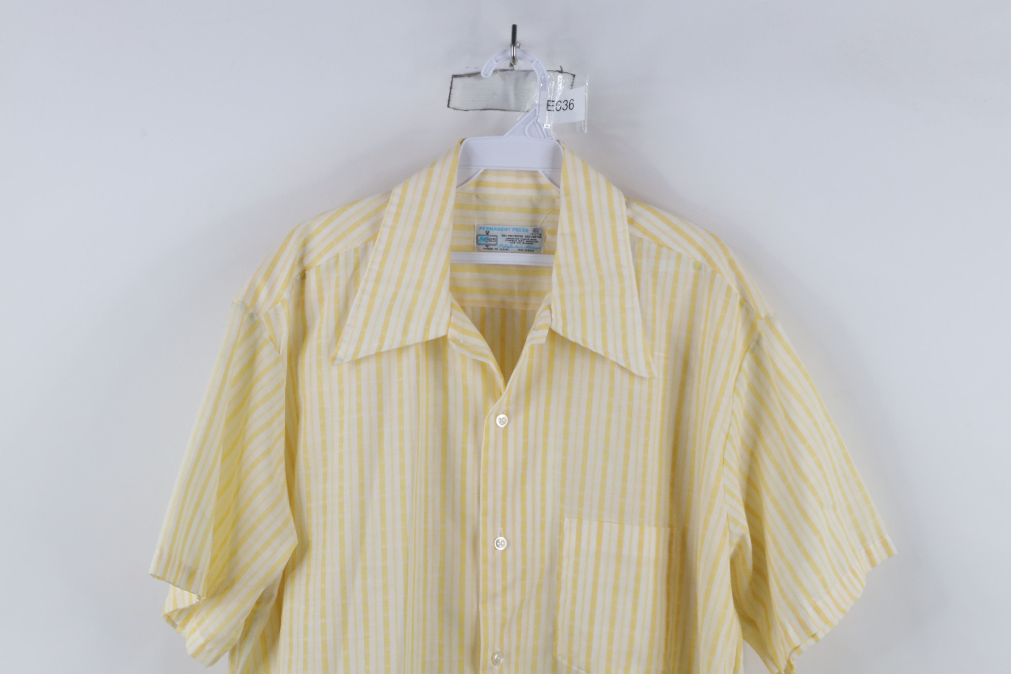Vintage Vintage 60s 70 Rockabilly Sheer Collared Button Shirt USA Size US XL / EU 56 / 4 - 2 Thumbnail