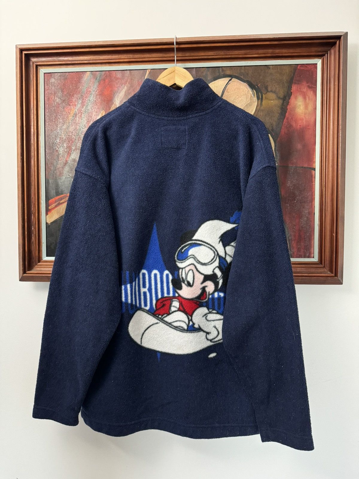 Disney 90S Sport Comics Mickey Mouse High Neck Fleece Cartoon Hype Size US L / EU 52-54 / 3 - 2 Thumbnail