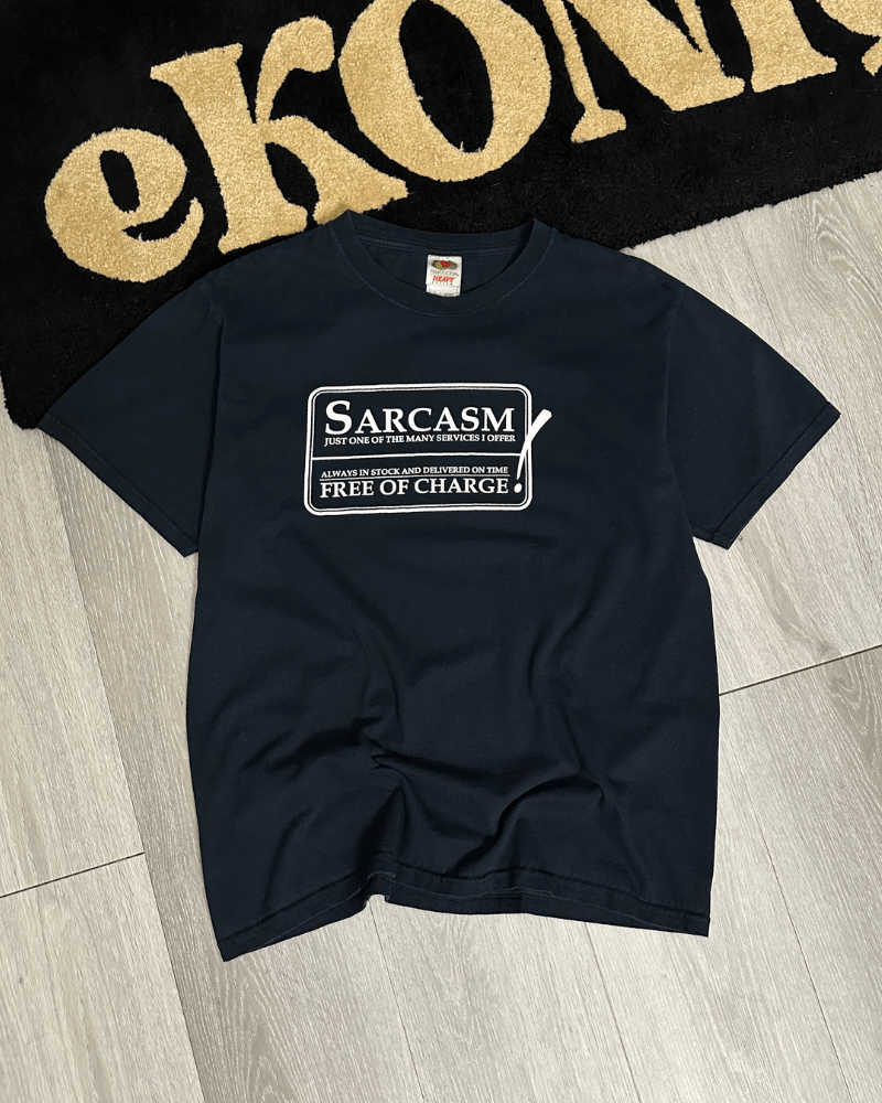Vintage Vintage Sarcasm Humor Funny Men's Black T-shirt - Size Large Size US L / EU 52-54 / 3 - 1 Thumbnail