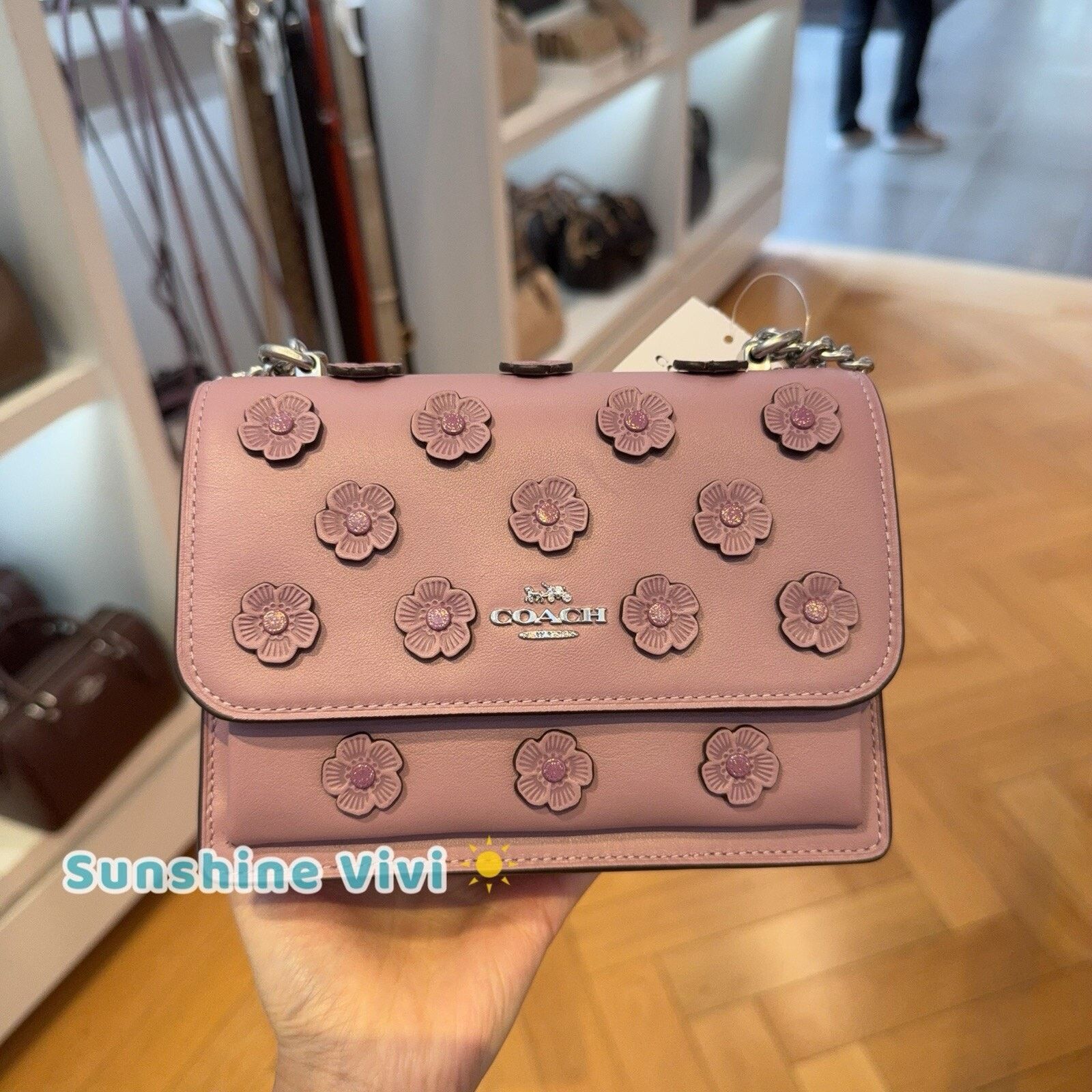 Coach NWT Coach Mini Klare Crossbody Bag Floral CAK00 Silver/Lilac Size ONE SIZE - 1 Thumbnail