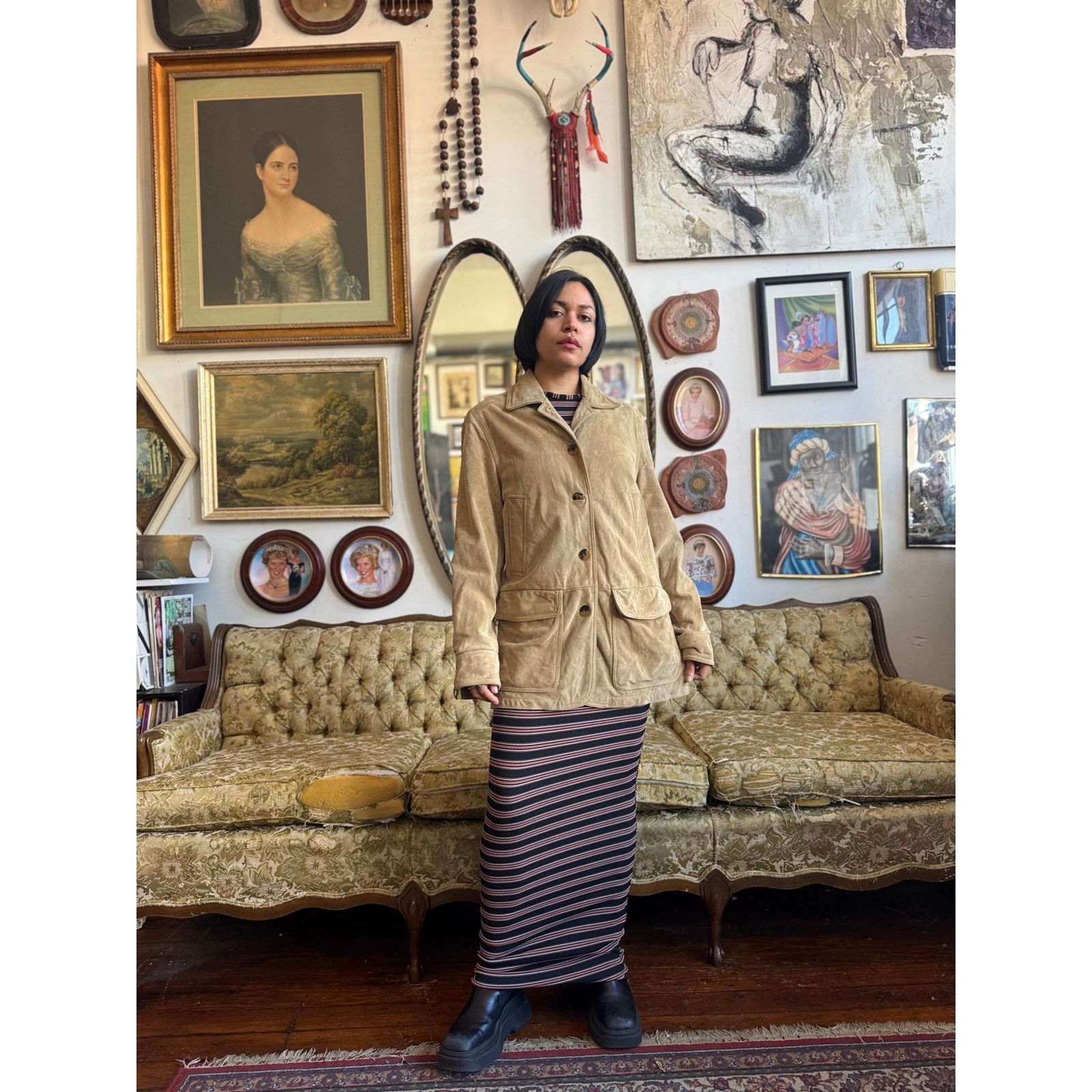 L.L. Bean Vintage Suede Leather Oversized Coat L.L Bean Size XS Size XS / US 0-2 / IT 36-38 - 7 Thumbnail
