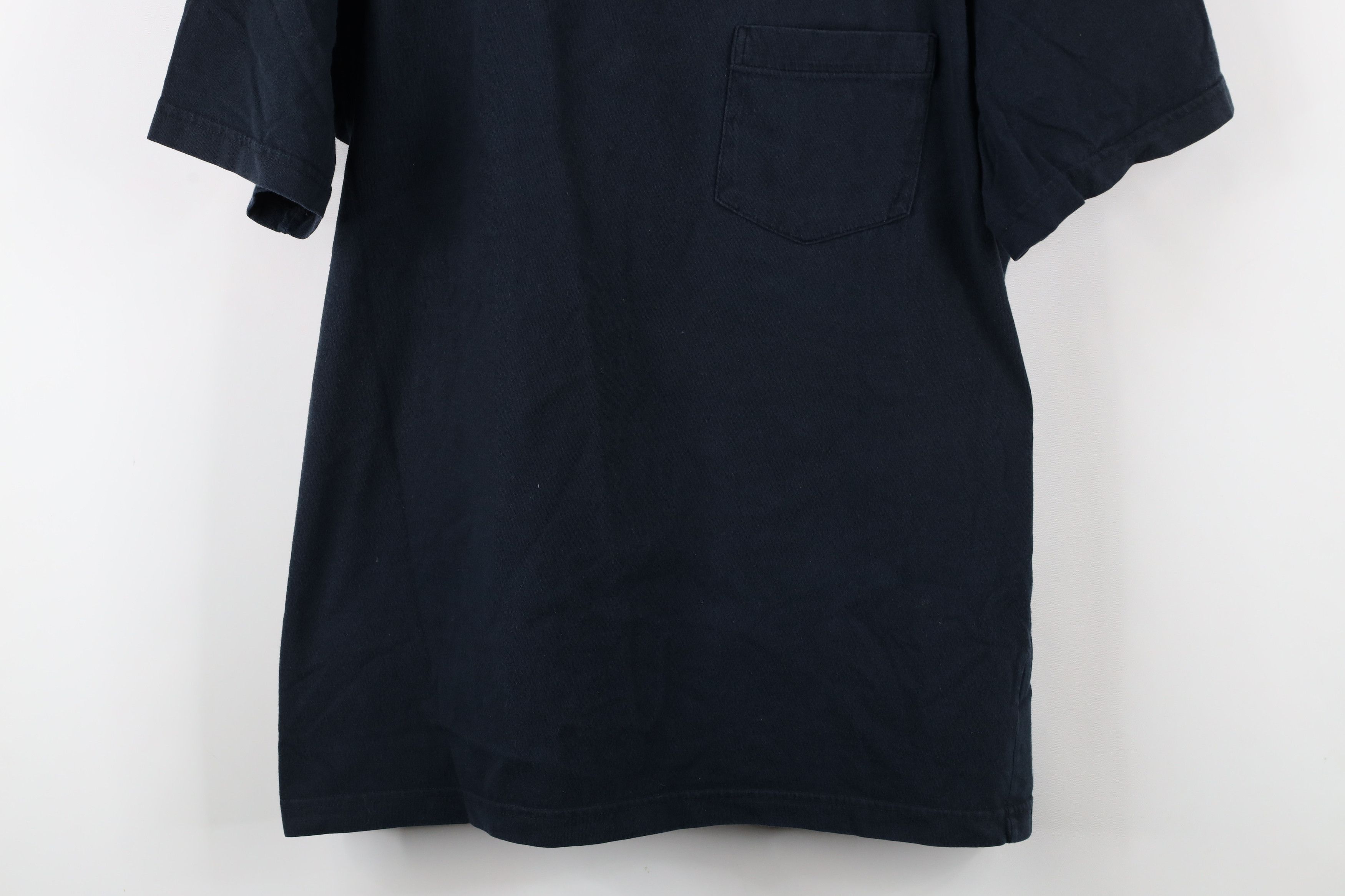 Lands' End × Vintage Vintage 90s Lands End Blank Cotton Pocket T-Shirt Black Size US L / EU 52-54 / 3 - 3 Thumbnail