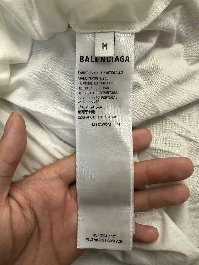 Balenciaga Balenciaga Worn Out Blue Label Logo Letter Pattern Printed Size US M / EU 48-50 / 2 - 4 Thumbnail