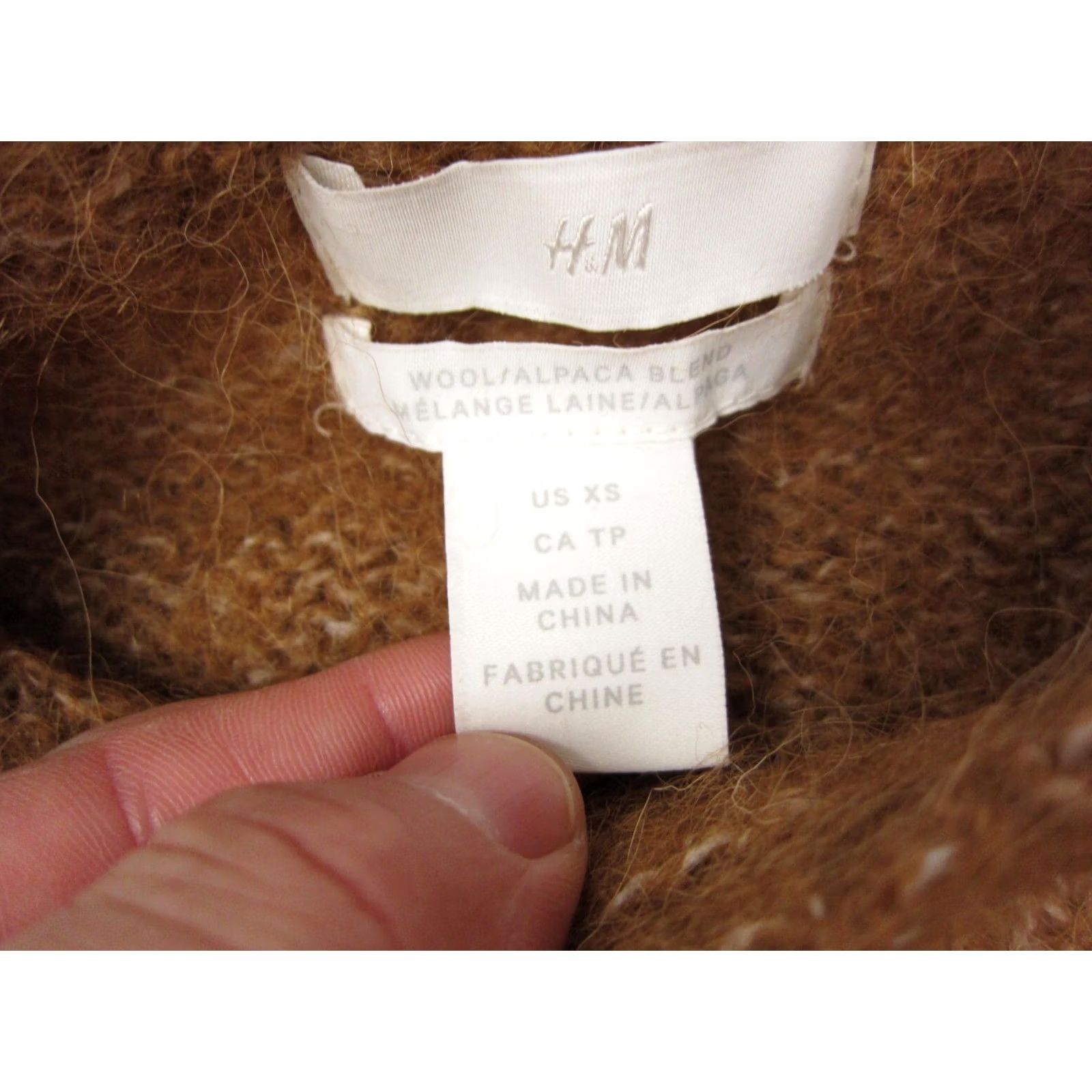 H&M H&M Sweater Women Extra Small Brown Alpaca Wool Soft Chunky Knit Ladies Size XS / US 0-2 / IT 36-38 - 4 Thumbnail