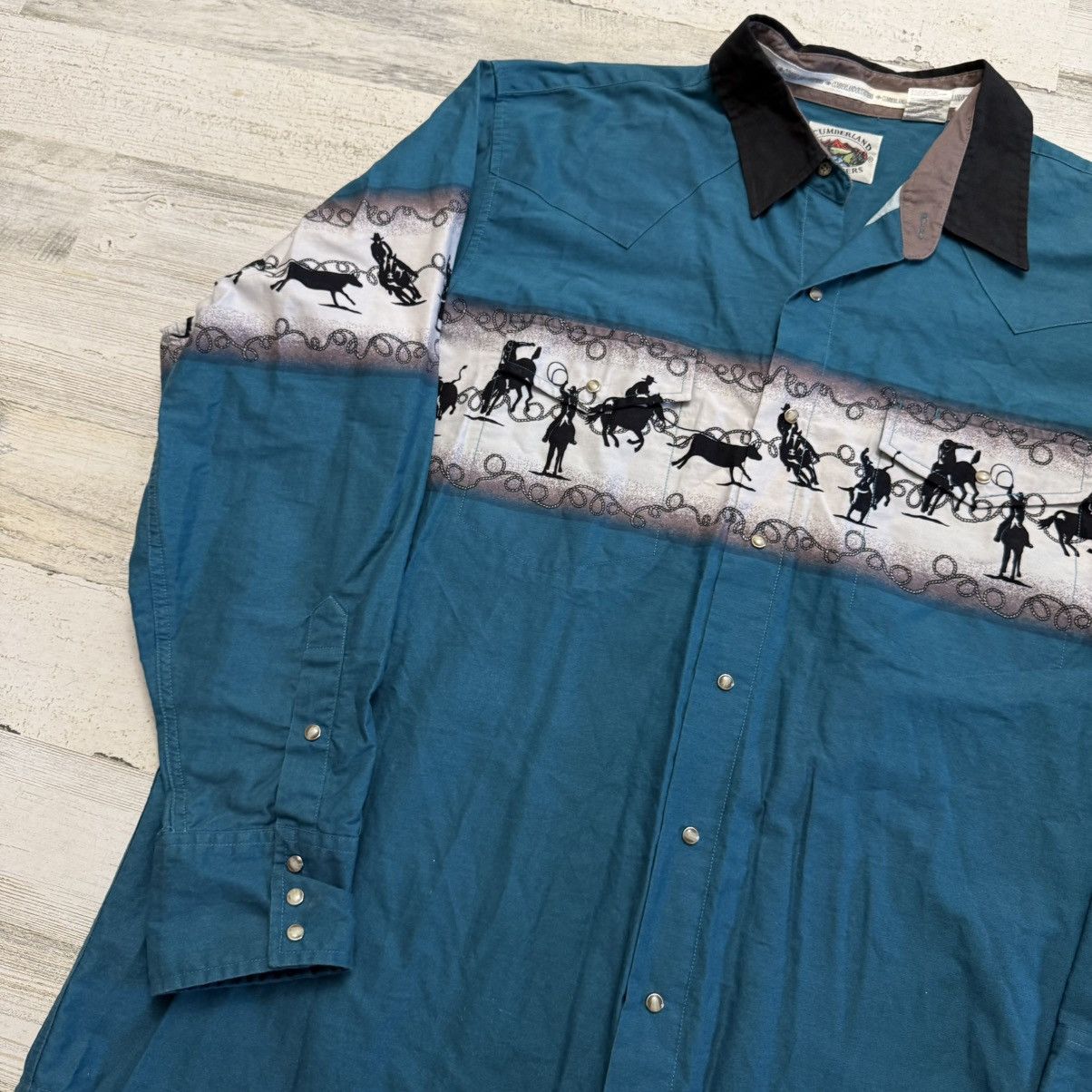 Vintage Cumberland Outfitters Pearl Snap Shirt Horse Stampede XXL Size US XXL / EU 58 / 5 - 3 Thumbnail