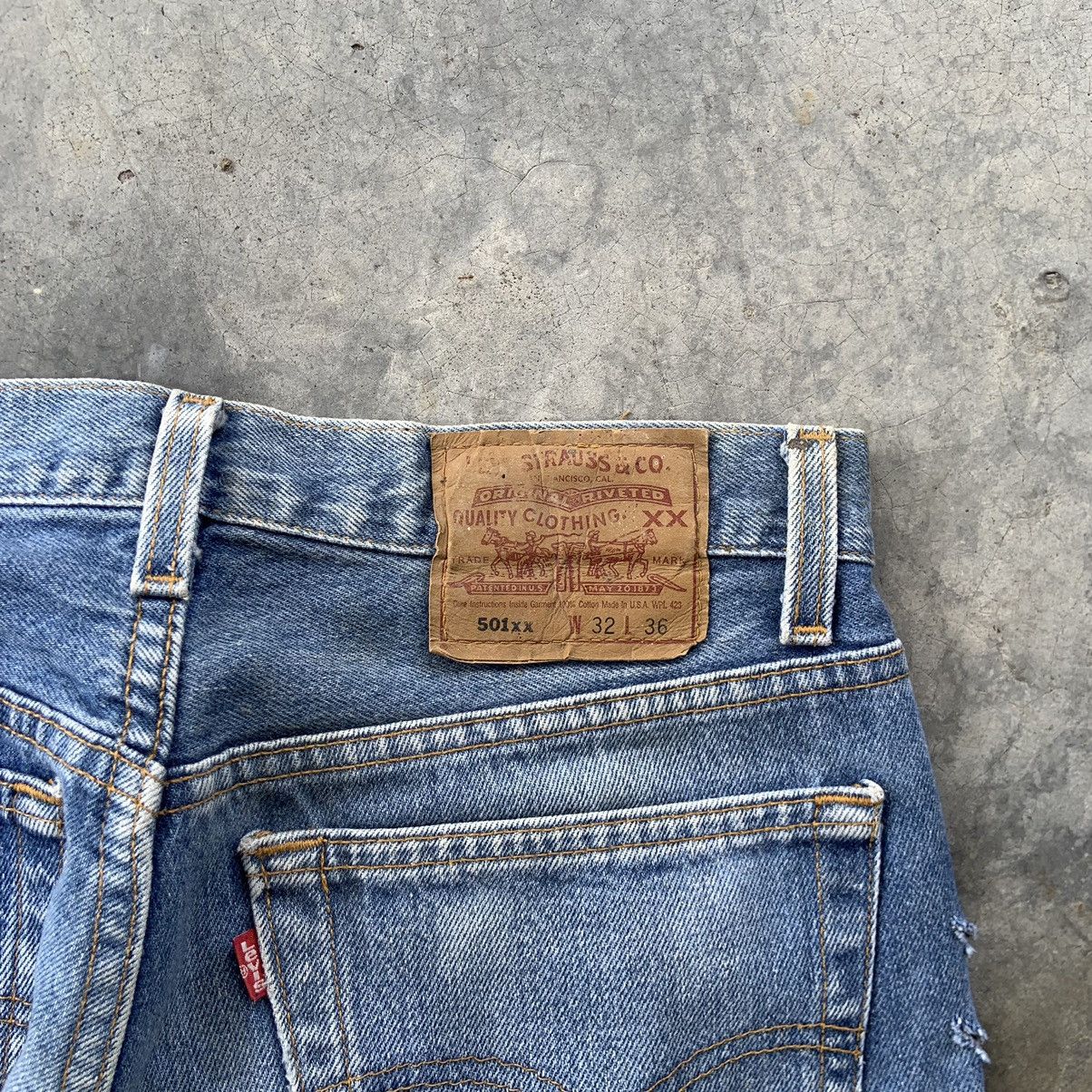 Levi's Vintage Clothing W30'' Vintage Levis 501xx Denim Blue Pants Distressed Size US 30 / EU 46 - 3 Thumbnail