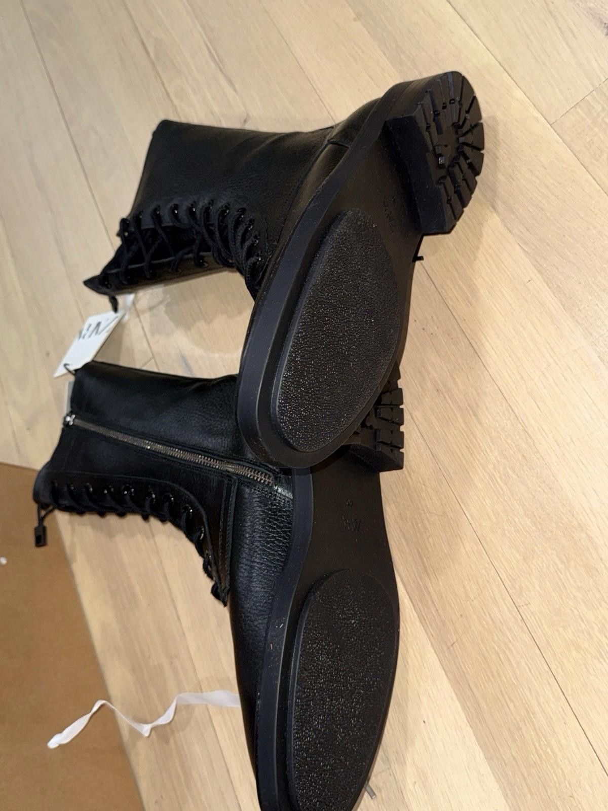 Zara NWT Zara Black Combat boots sz9 Retail 130$ priced to sell Size US 9 / IT 39 - 7 Thumbnail