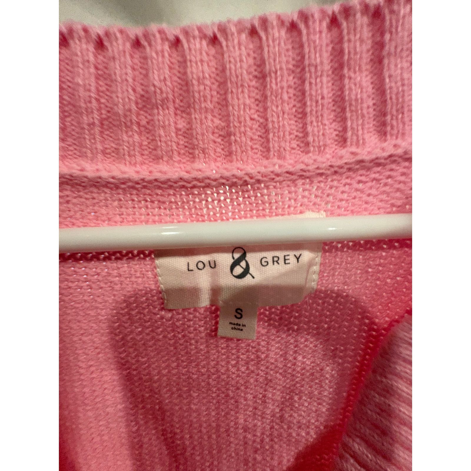 Lou & Grey Lou & Grey Women’s Small Pink Ombre Sweater V Neck Size S / US 4 / IT 40 - 4 Thumbnail