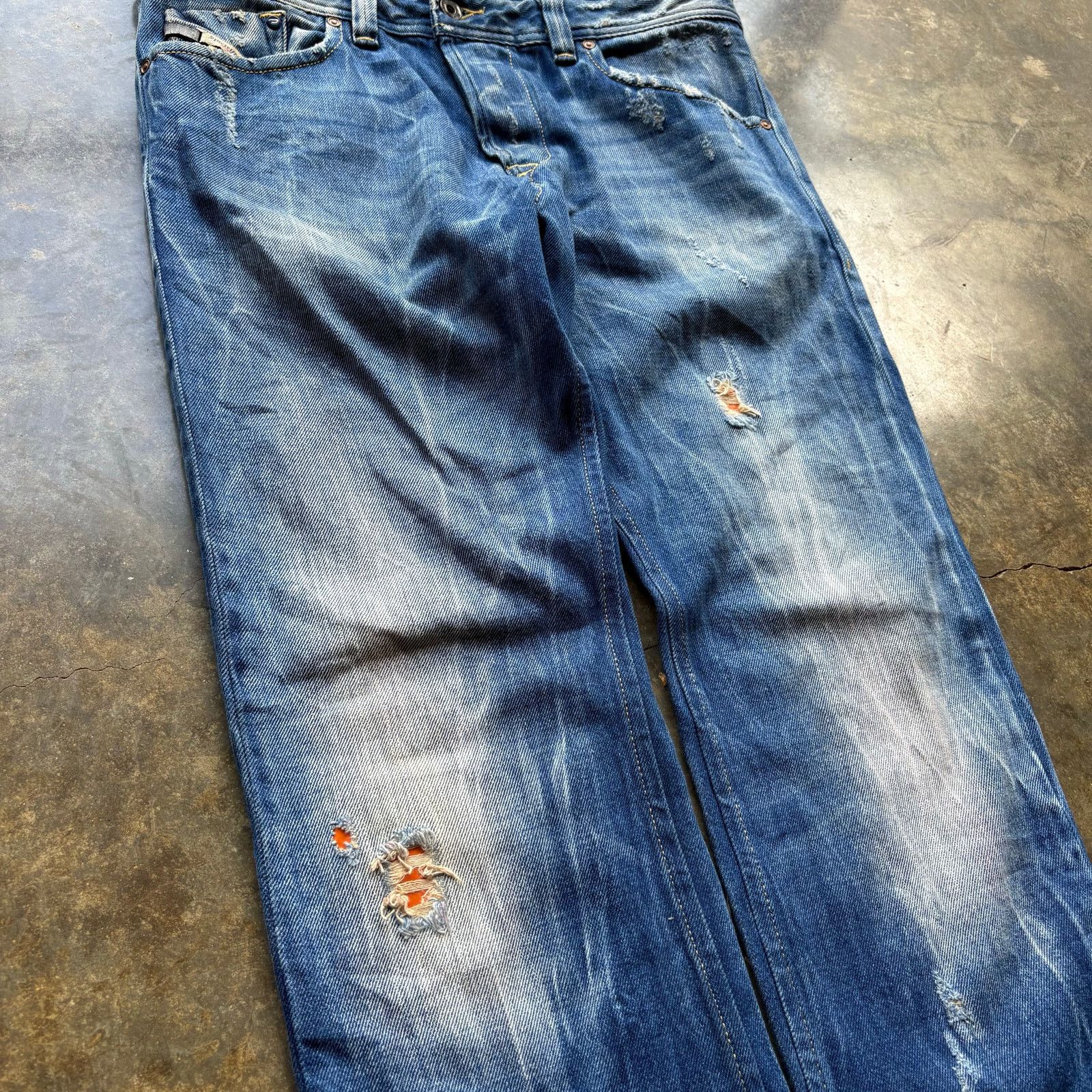 Diesel Crazy Diesel Brand Washed Blue Jeans Size US 31 - 6 Thumbnail