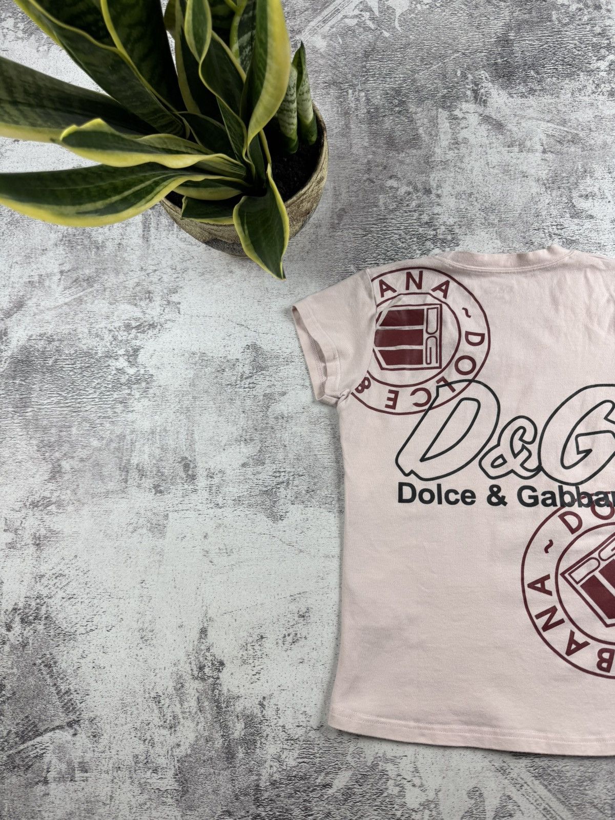 Dolce & Gabbana Dolce & Gabbana Slim Cotton Lycra Vintage Y2K Logo Jersey Women’s T Shirt Top Size M / US 6-8 / IT 42-44 - 11 Thumbnail