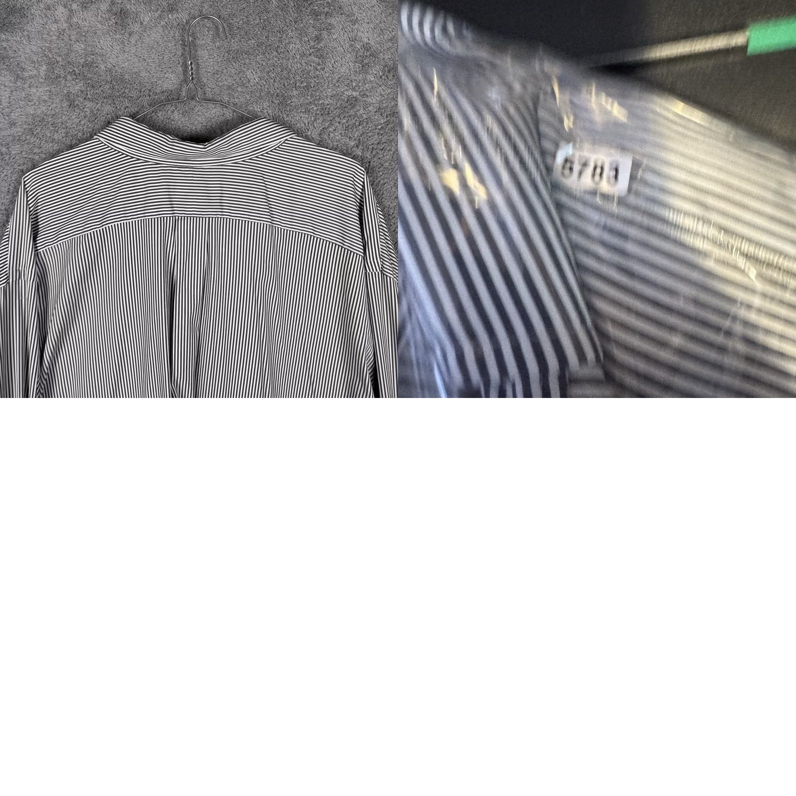 Ralph Lauren Ralph Lauren Shirt Mens 4XLT Tall Performance Nylon Stretch Wicking Pinstripe Shirt Size US XXL / EU 58 / 5 - 9 Thumbnail