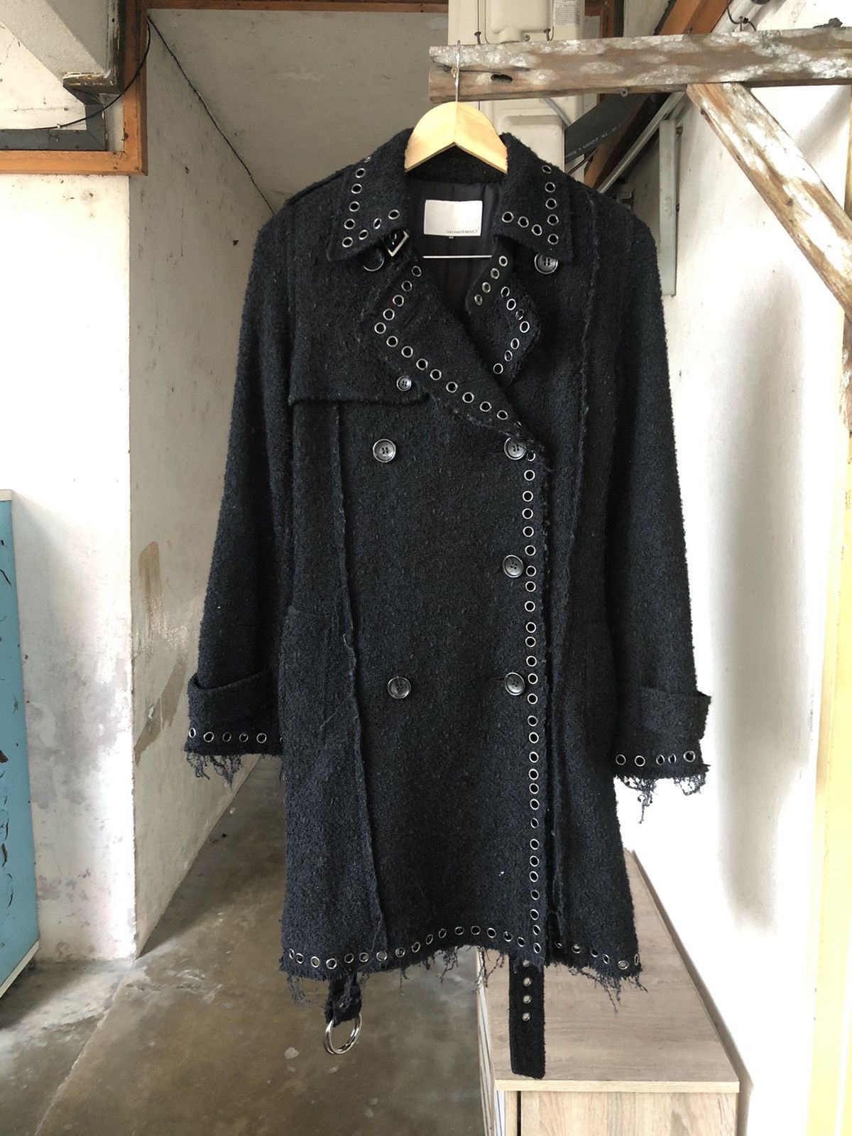 If Six Was Nine Rare❗️Enchantement Bondage Punk Long Coat If Six Was Nine Size XS / US 0-2 / IT 36-38 - 3 Thumbnail