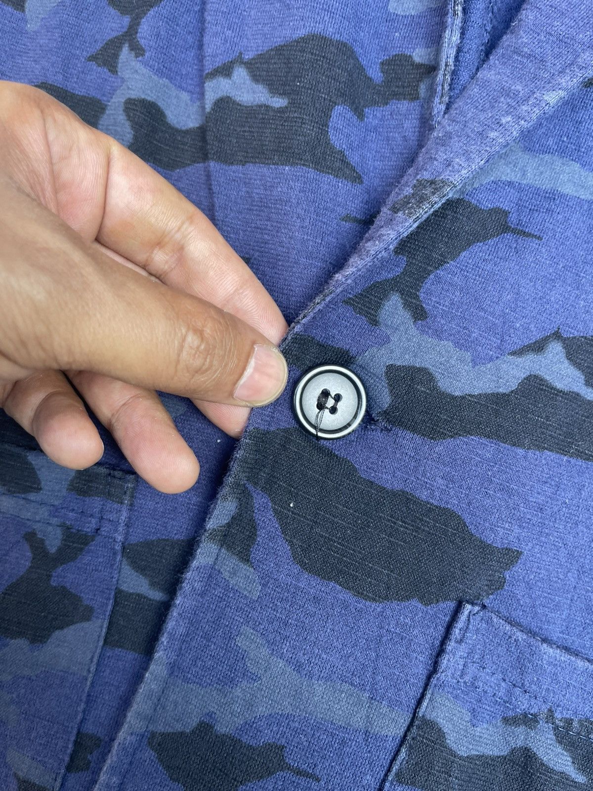 In The Attic in the attic Blue Camo Shirt Single Button Size US M / EU 48-50 / 2 - 4 Thumbnail