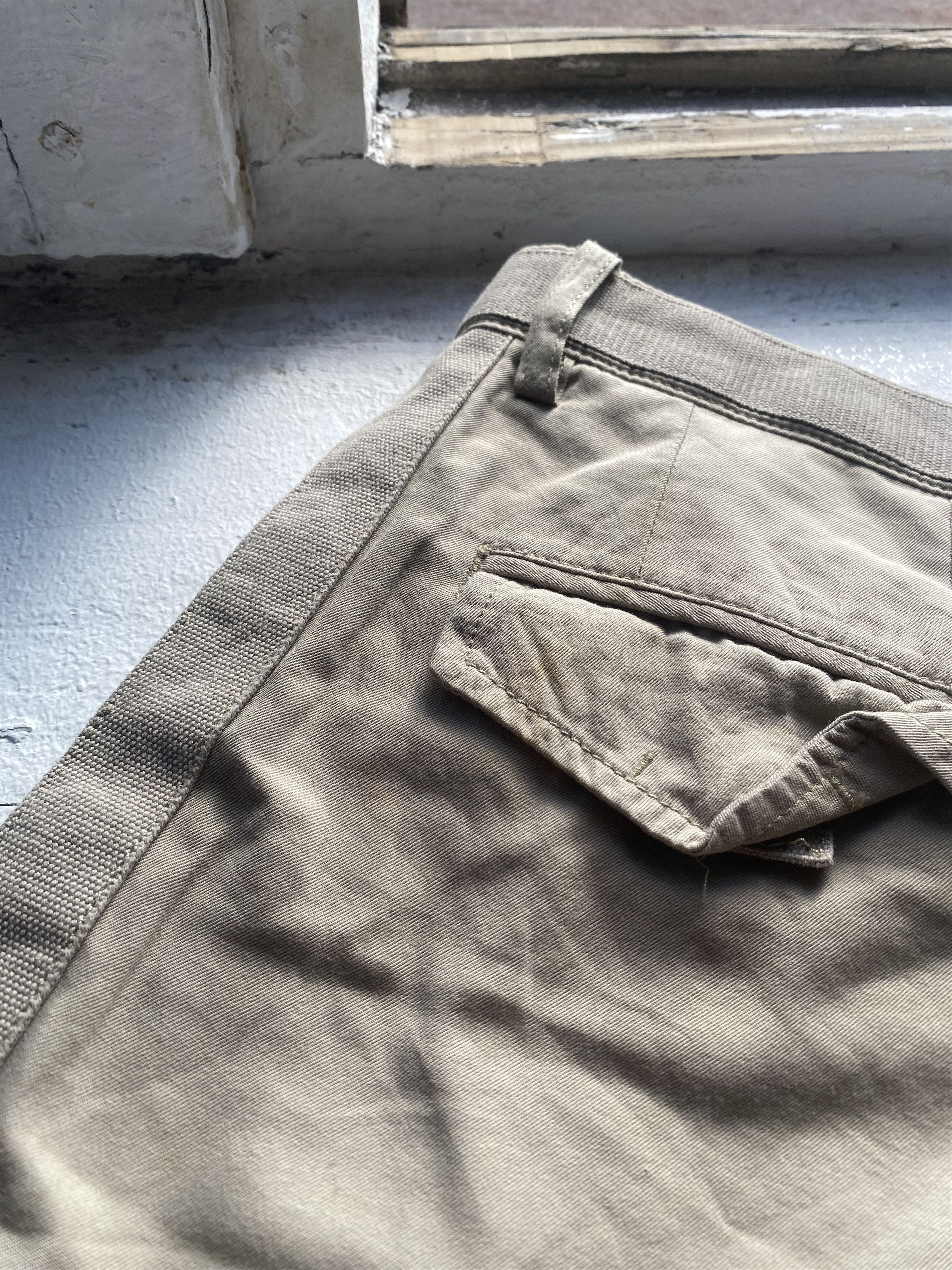 Dolce & Gabbana × Vintage 90s Dolce Gabbana Beige Striped Belted Designer Pants 34 Size US 34 / EU 50 - 17 Thumbnail