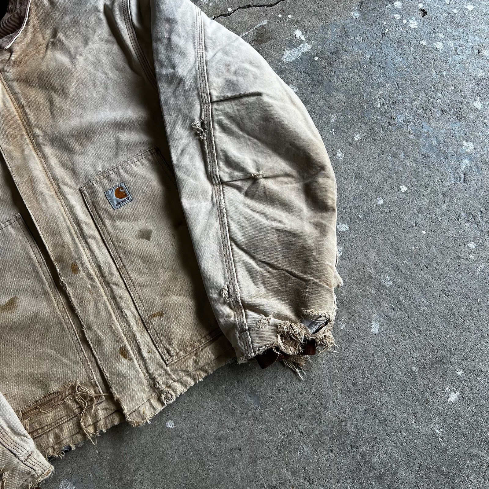 Carhartt × Vintage Carhartt faded brown thrashed arctic work wear jacket Size US L / EU 52-54 / 3 - 9 Thumbnail