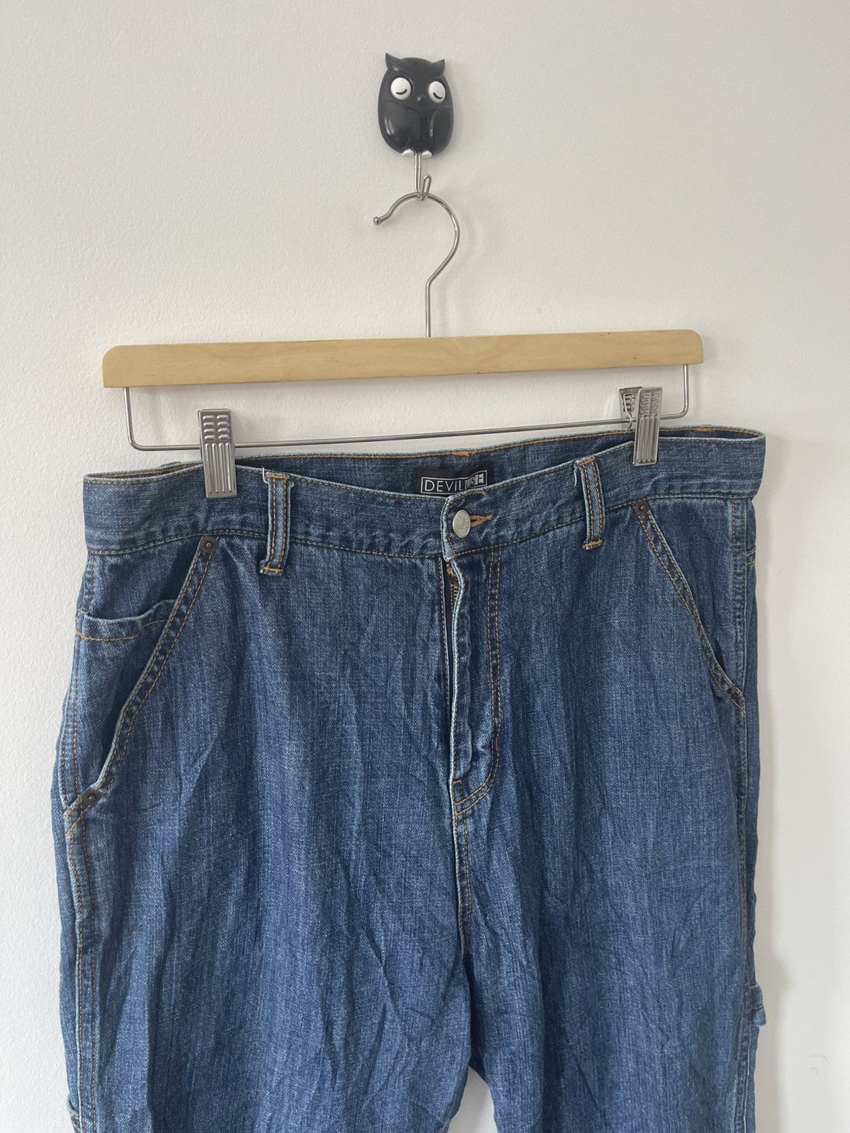 Japanese Brand Rare Vintage DEVILUSE High Waist Carpenter Style Jeans Size US 34 / EU 50 - 9 Thumbnail