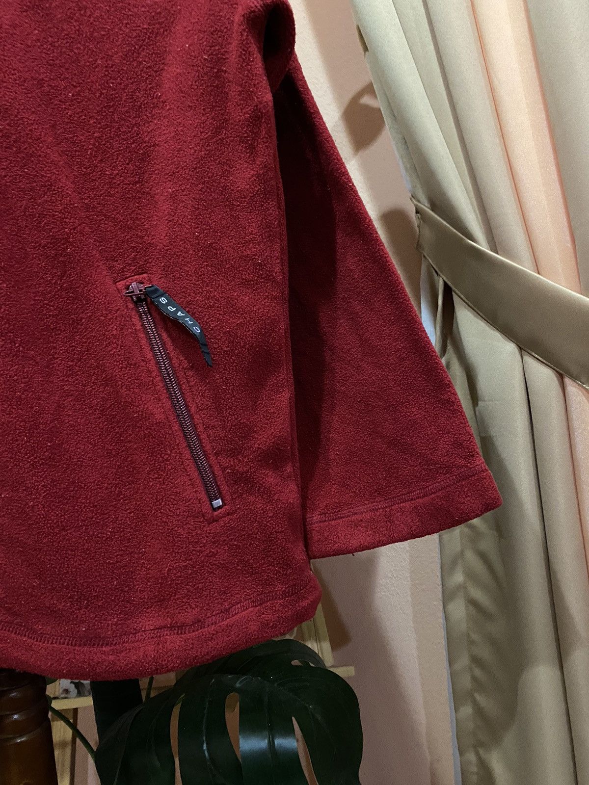 Chaps Ralph Lauren Vintage CHAPS Ralph Lauren Red Fleece Pullover Jacket Size US L / EU 52-54 / 3 - 4 Thumbnail