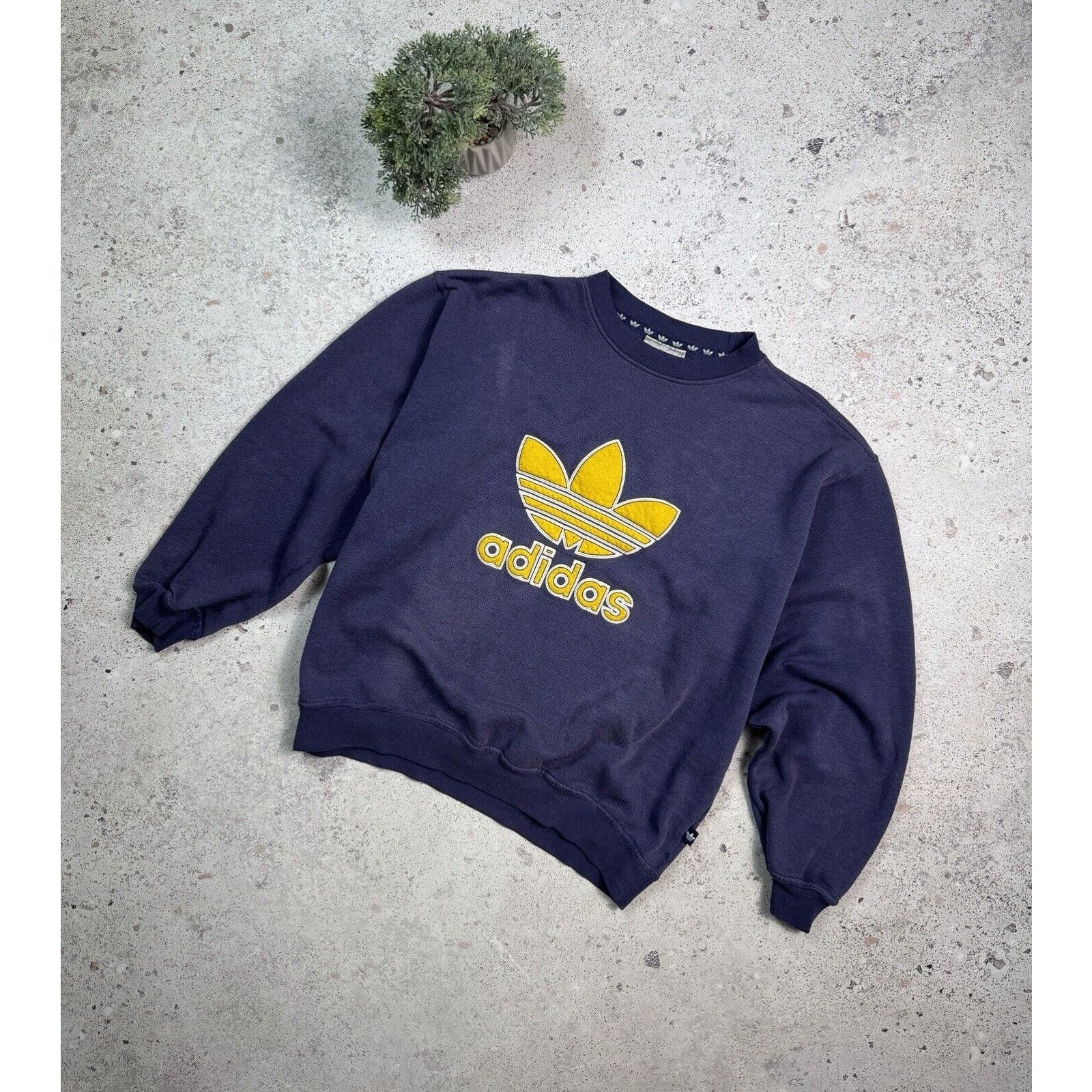 Adidas Vintage Adidas Sweatshirt Center Logo Blue Y2K