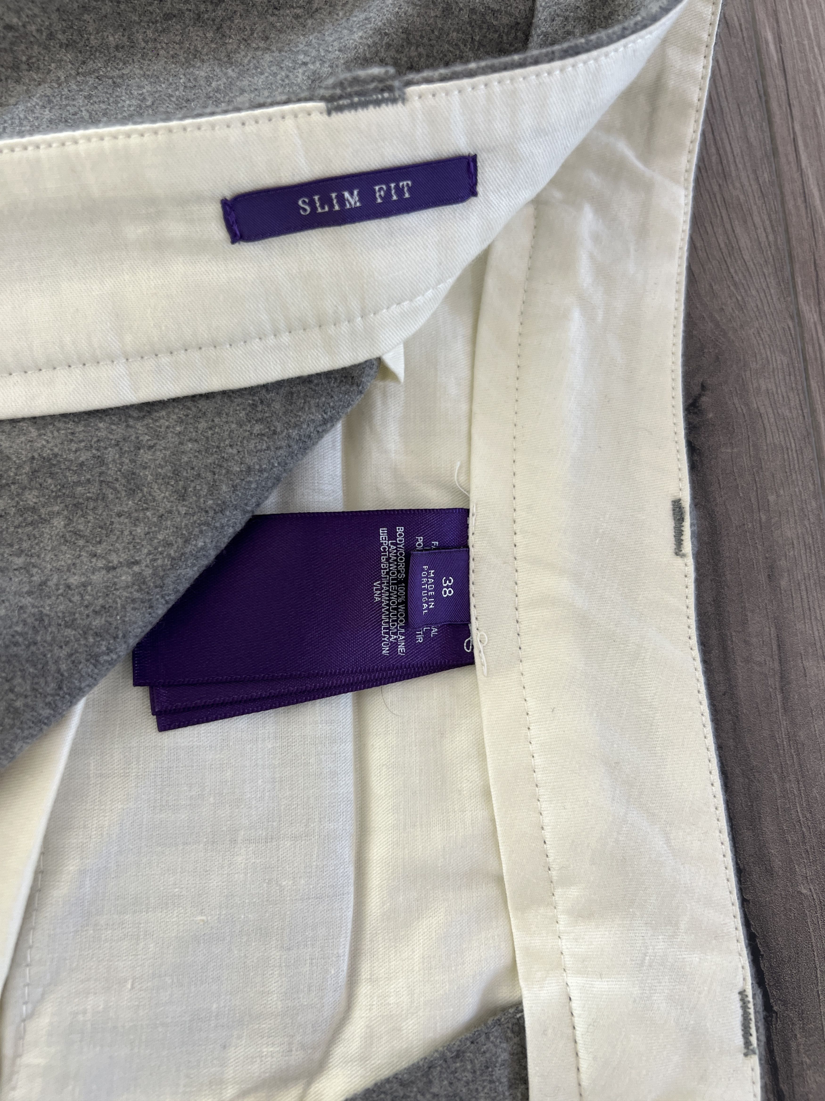 Ralph Lauren Purple Label Ralph Lauren Purple Label Grey Wool Slim Fit Pants Size US 38 / EU 54 - 4 Thumbnail