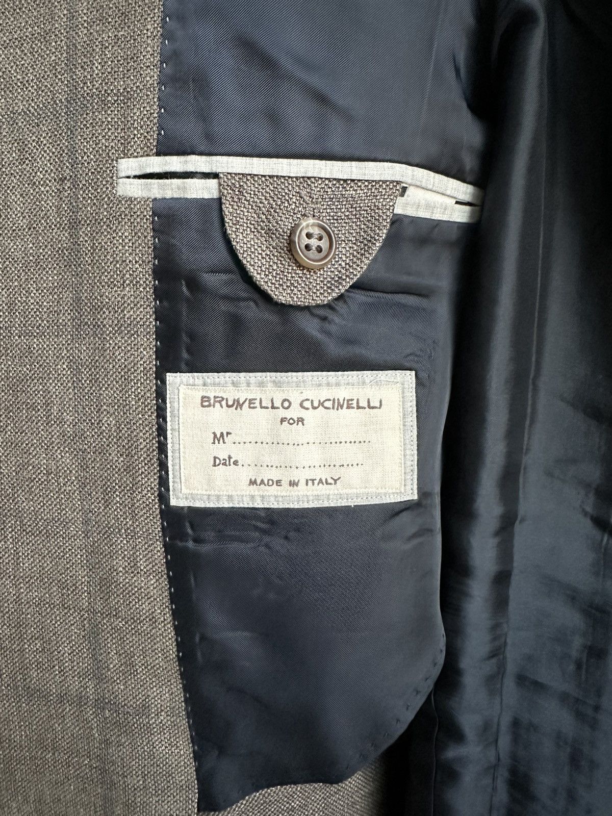 Brunello Cucinelli DEAL! Brunello Cucinelli Taupe / Textured Blazer Size 42R - 5 Thumbnail