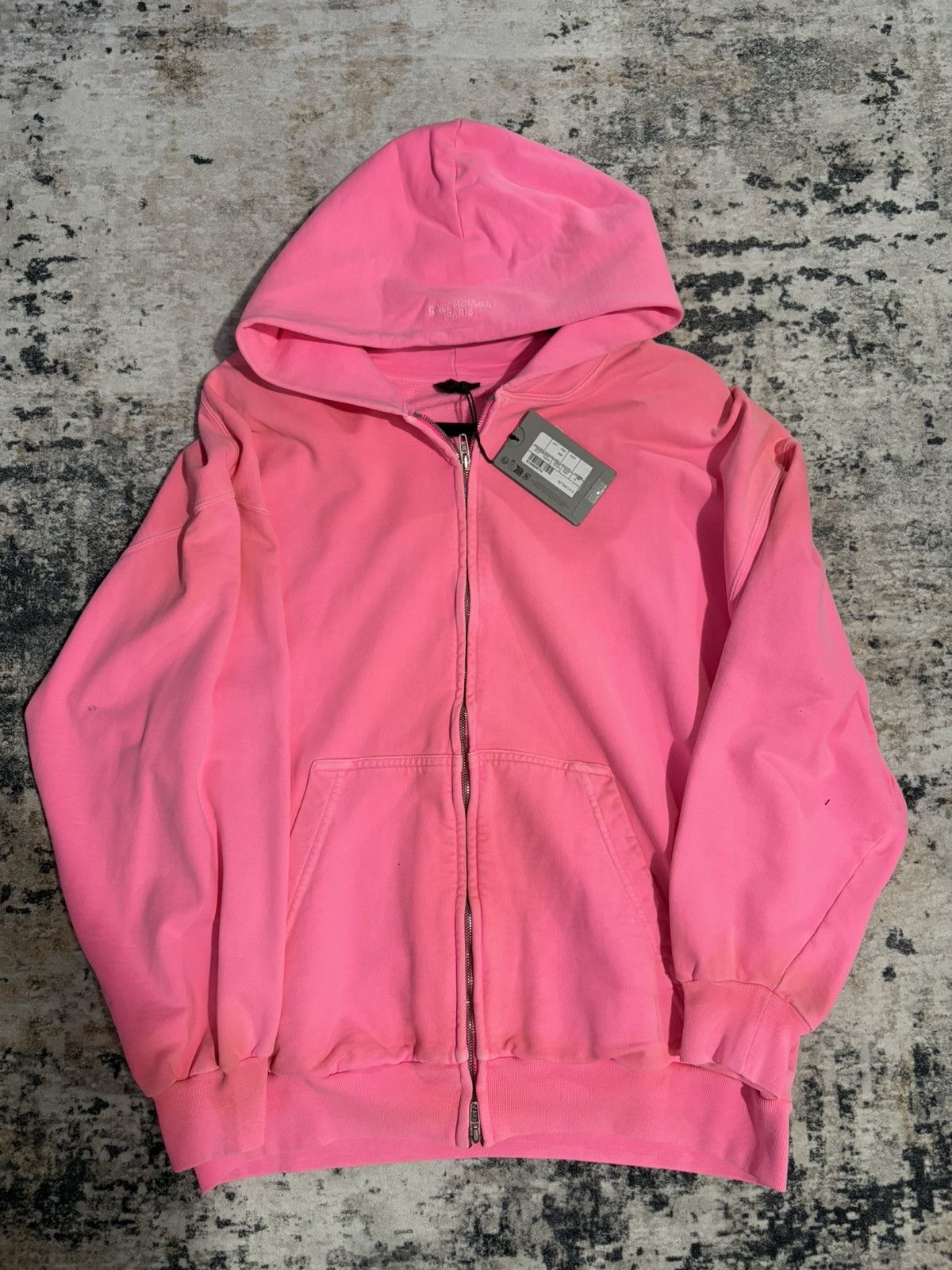 トップス Balenciaga 23ss zip-up Hoodie Pink Balenciaga Balenciaga 23SS Pink Zip-Up Sweatshirt - dmc | Grailed
