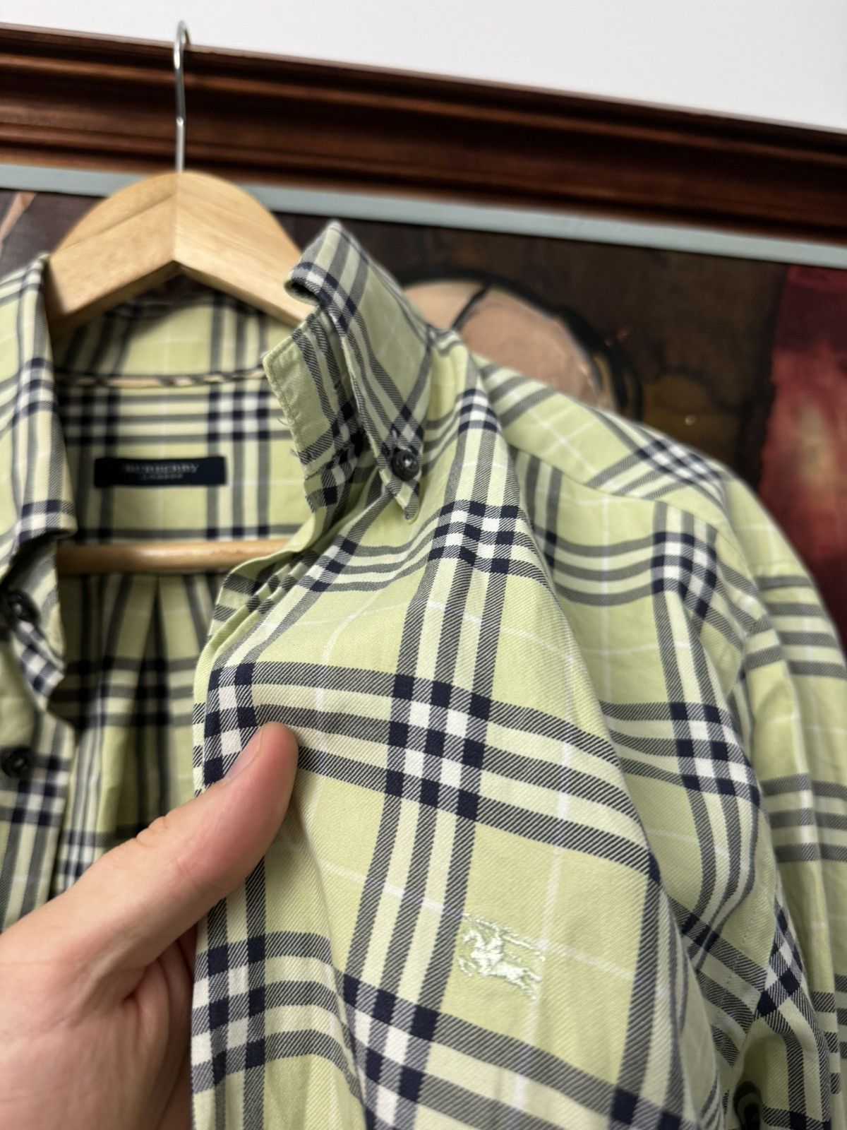 Burberry Burberry Button Up Casual Shirt Yellow NovaCheck Rare Luxury Size US L / EU 52-54 / 3 - 4 Thumbnail