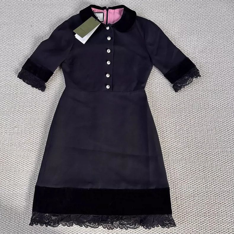 Gucci Gucci Black Dress with Pearl Buttons Size 38- DMC Size US 38 / EU 54 - 1 Thumbnail