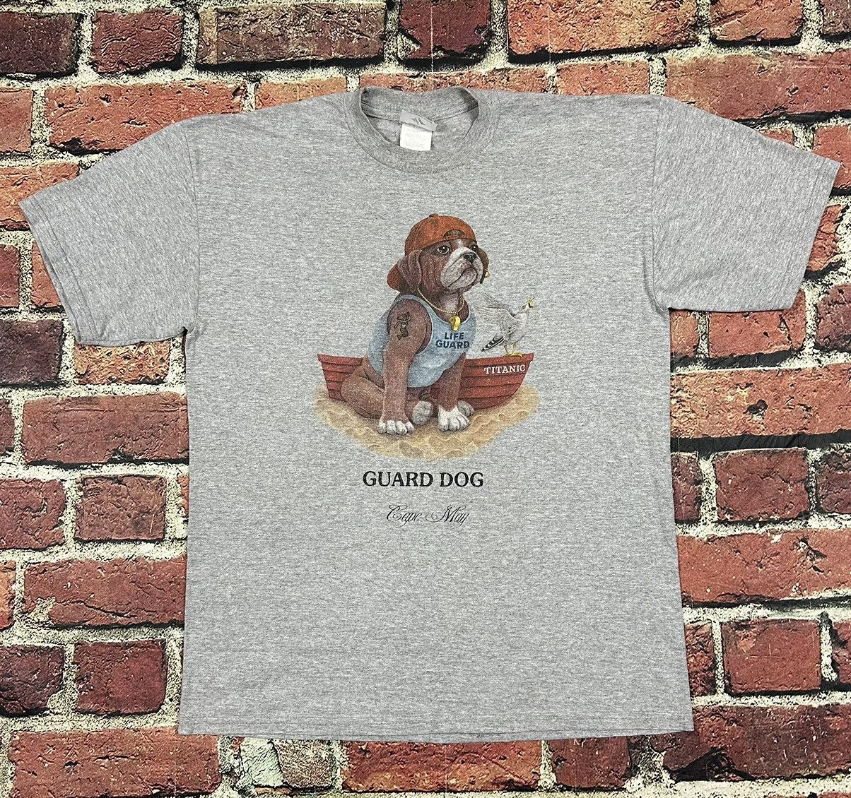 Vintage Vintage 90s Life Guard Dog Tee Cape May Titanic New Jersey Size US M / EU 48-50 / 2 - 1 Thumbnail