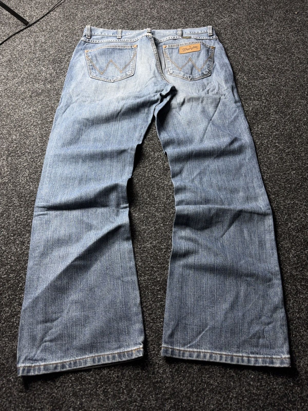 Wrangler Wrangler 90s USA Western Cowboy Vintage Light Wash Jeans Y2K Size US 35 - 9 Thumbnail