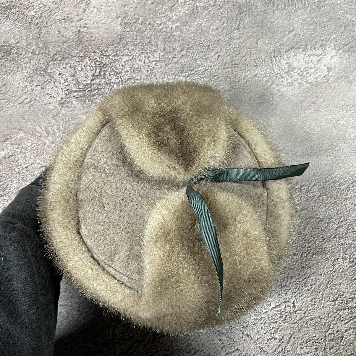 Vintage Vintage 90s Mohair Beanie Faux Fur Cream Knit Hat Drip OS Size ONE SIZE - 3 Thumbnail