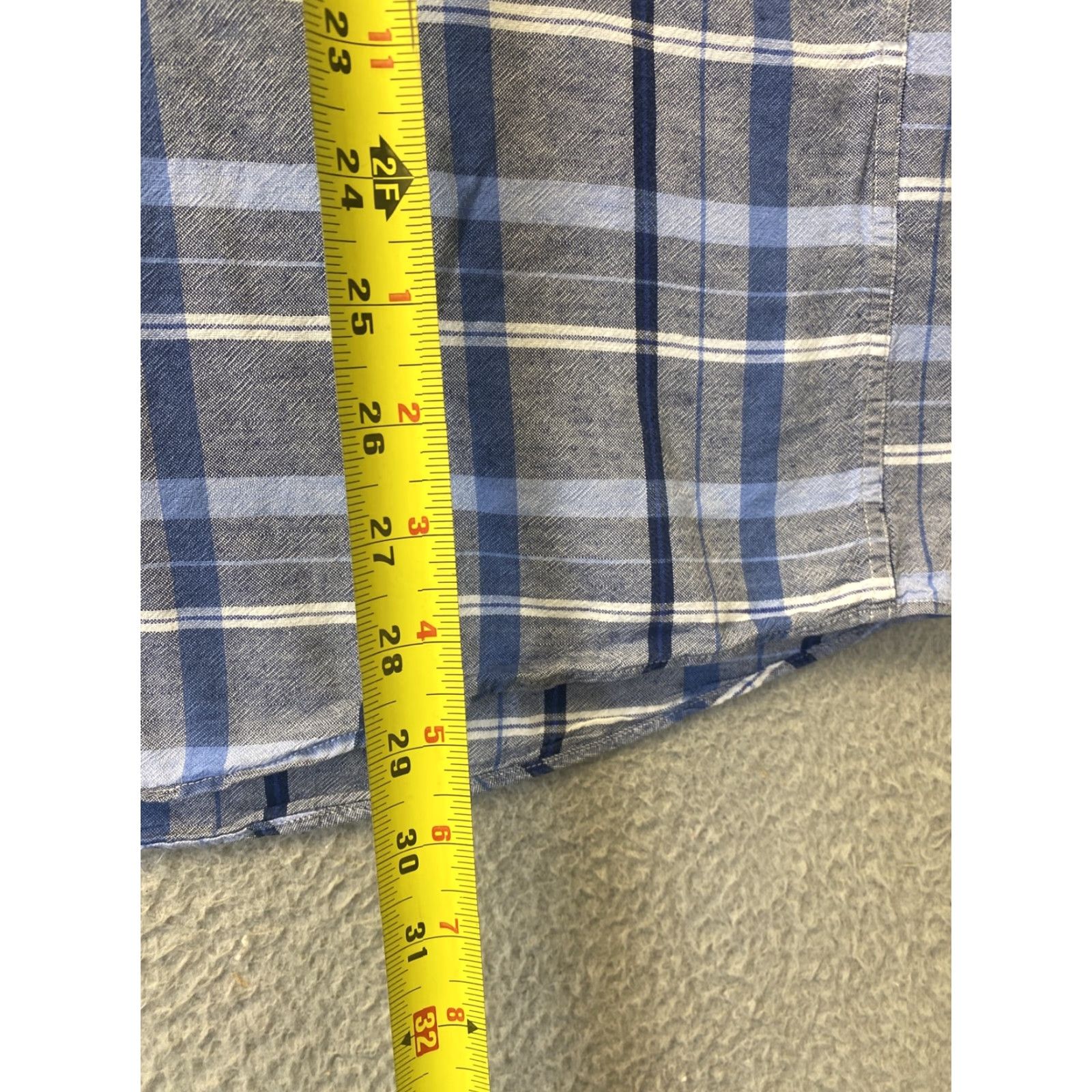 Barbour Barbour Shirt Mens Large Blue Plaid Cotton Button Up Long Sleeve/ 109-11 Size US L / EU 52-54 / 3 - 7 Thumbnail