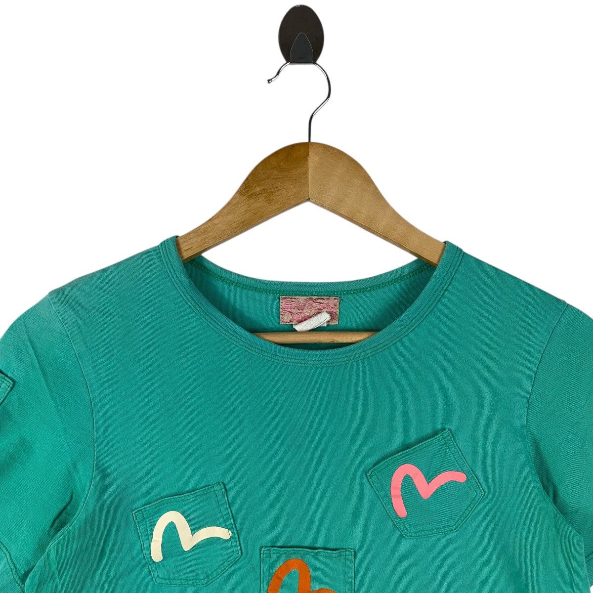 Evisu Vintage Evisu Donna Multi-Pocket Teal Tee Size US XS / EU 42 / 0 - 2 Thumbnail